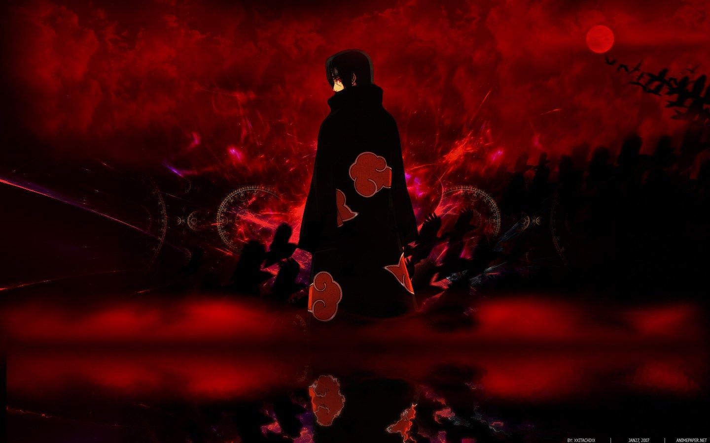 Itachi Uchiha sfondo rosso, 1440x900 720p, MacBook Air