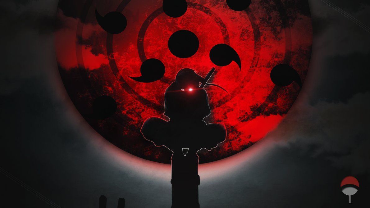 Itachi Uchiha luna rossa, 1191x670 HD, PC Desktop