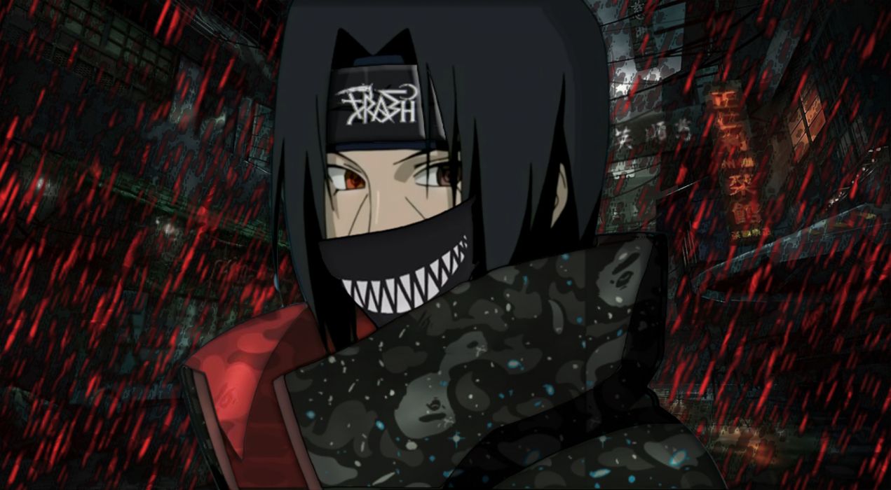 Itachi Uchiha Naruto pioggia, 1271x700 HD, iMac