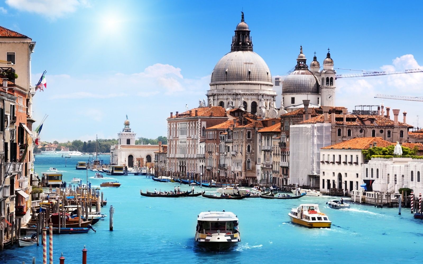 Venezia canale Basilica Salute, 1600x1000 900p, Monitor Gaming