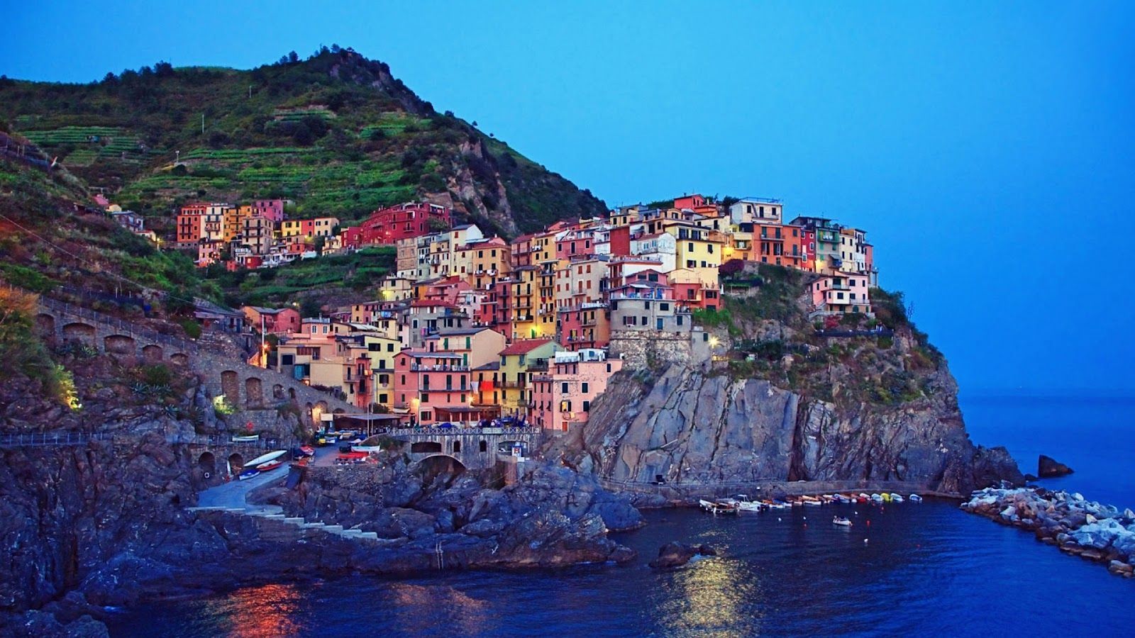 Manarola Cinque Terre Italia, 1600x900 HD, Monitor Gaming