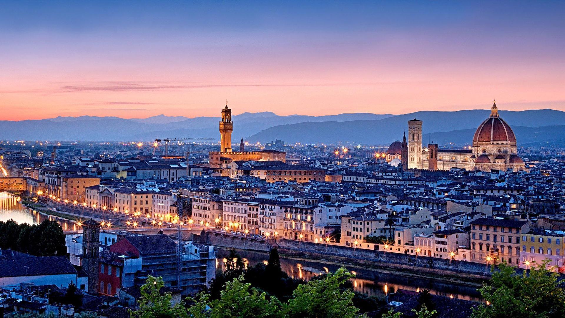 Firenze skyline al tramonto, 1920x1080 Full HD, Desktop