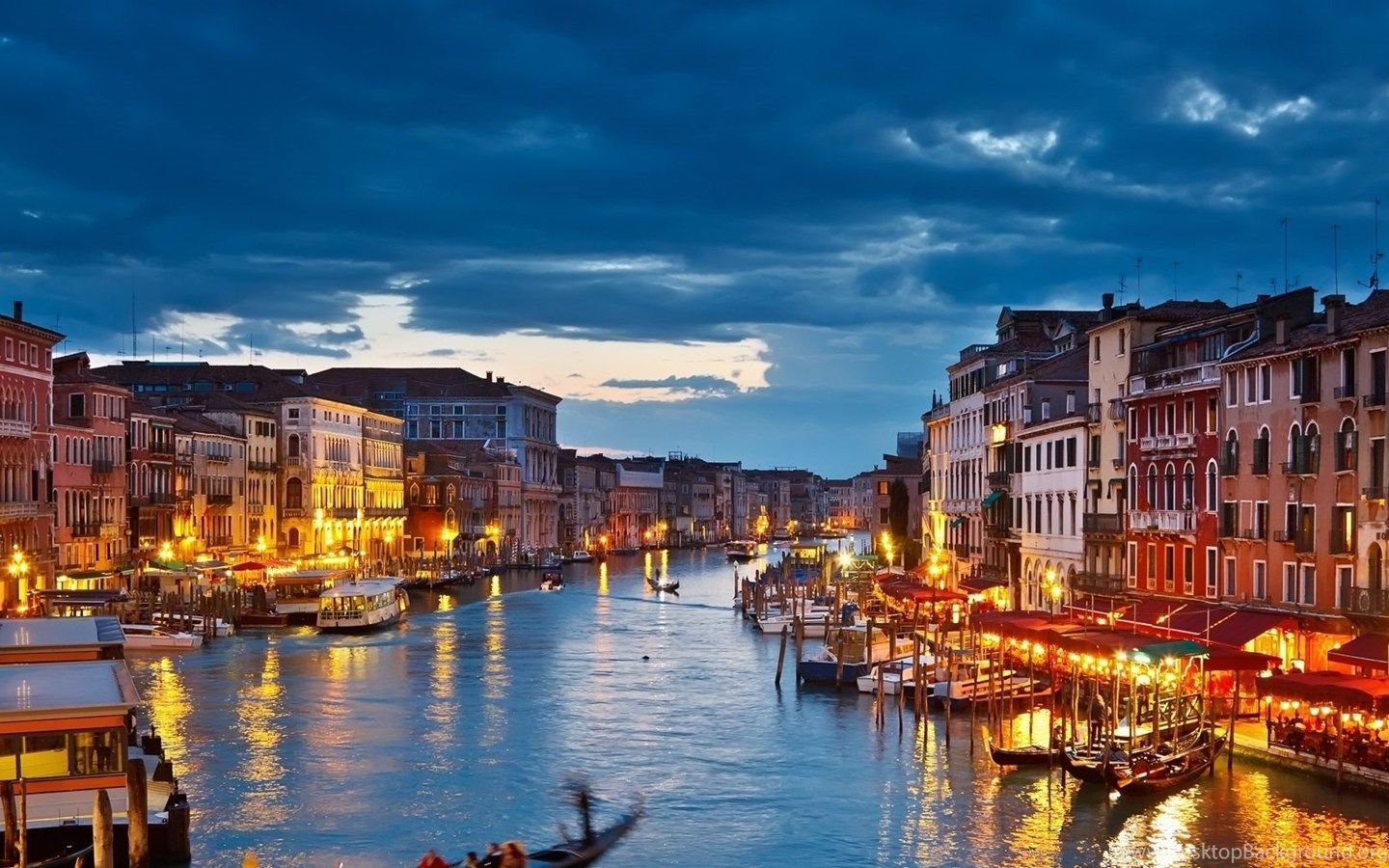 Venezia Canal Grande notte, 1440x900 720p, Monitor Gaming