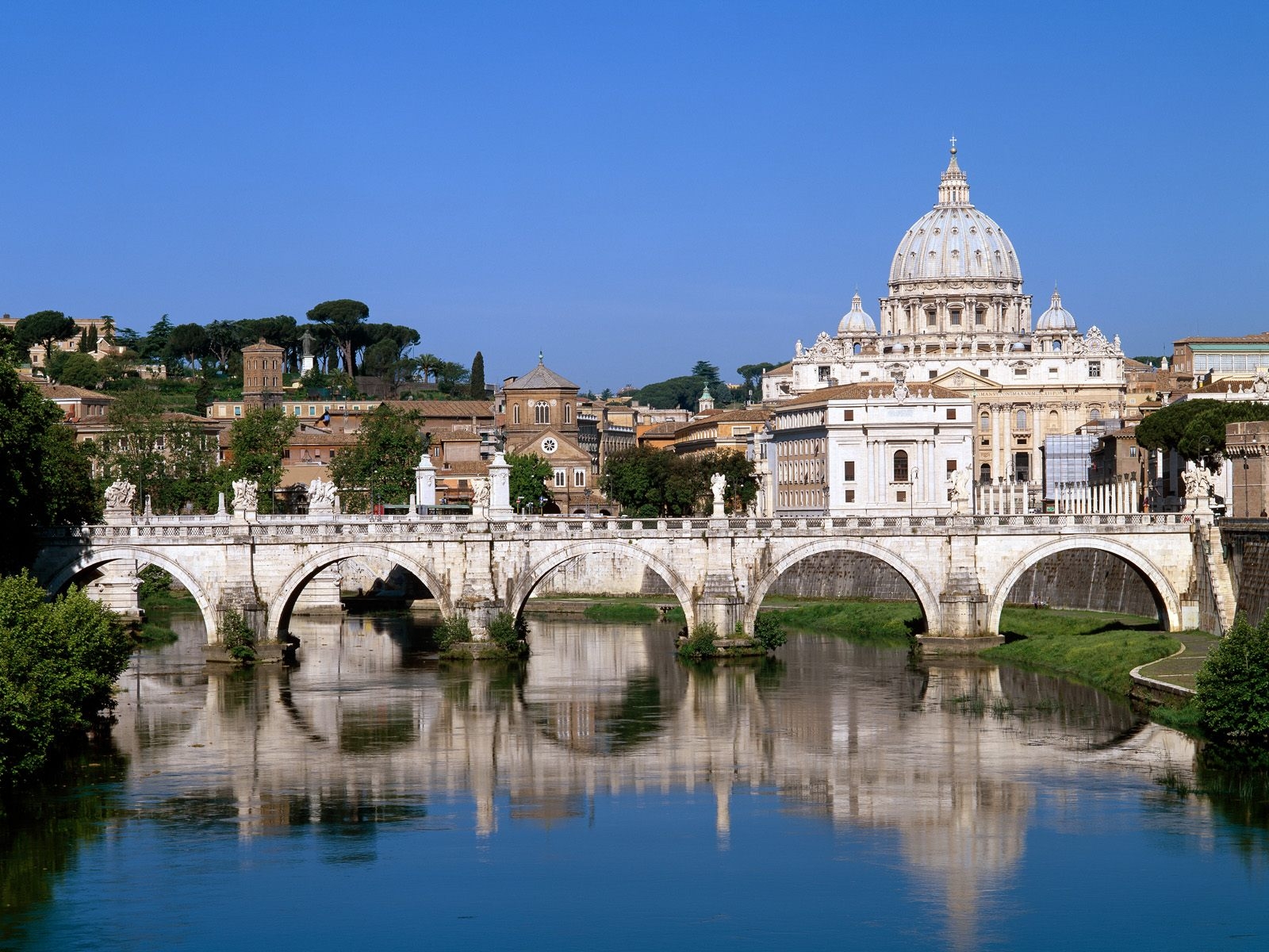 Ponte sul Tevere, Vaticano Roma, 1600x1200 HD, PC Desktop