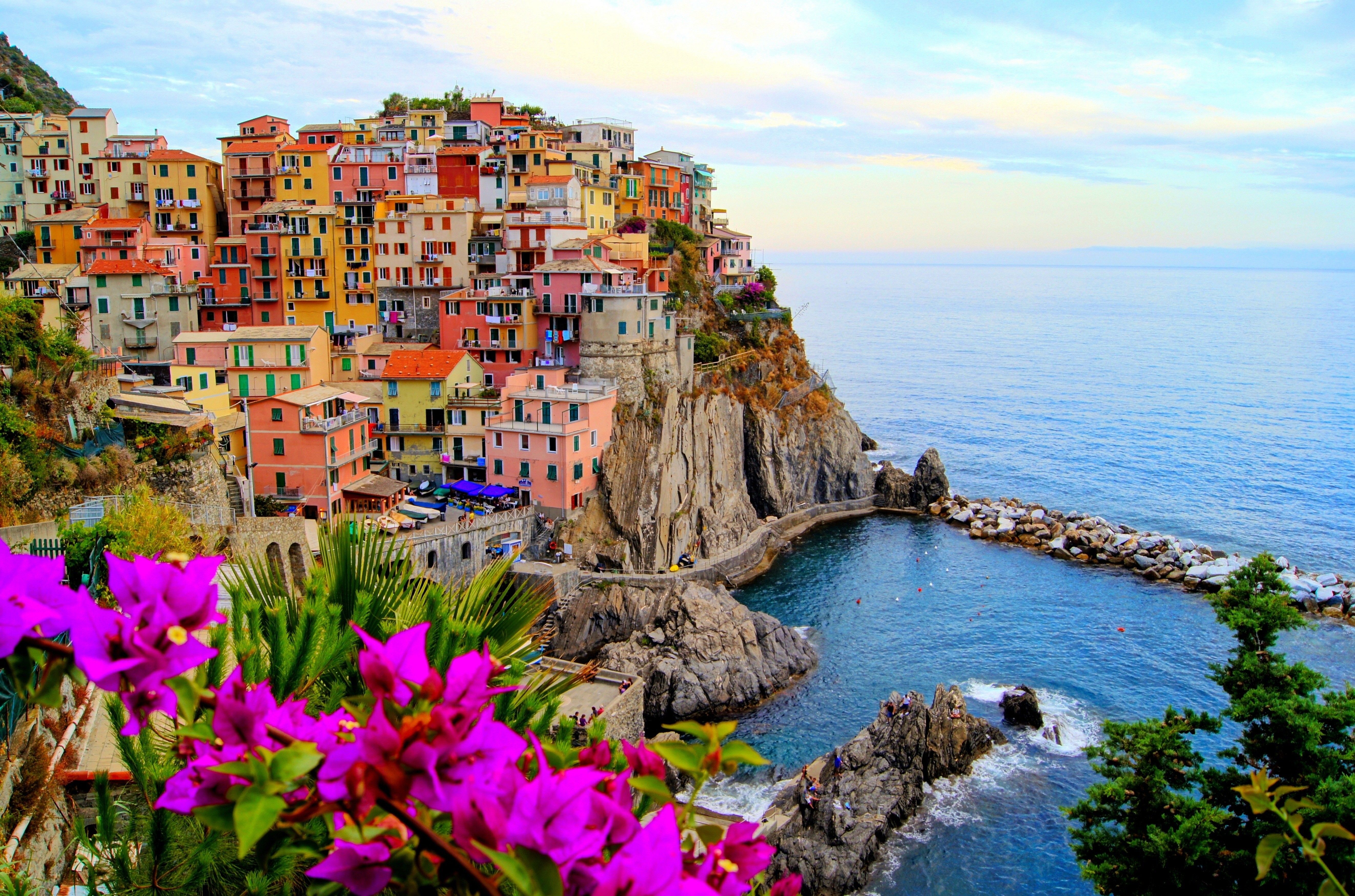 Cinque Terre villaggio costiero italiano, 5288x3500 UHD, Monitor Gaming