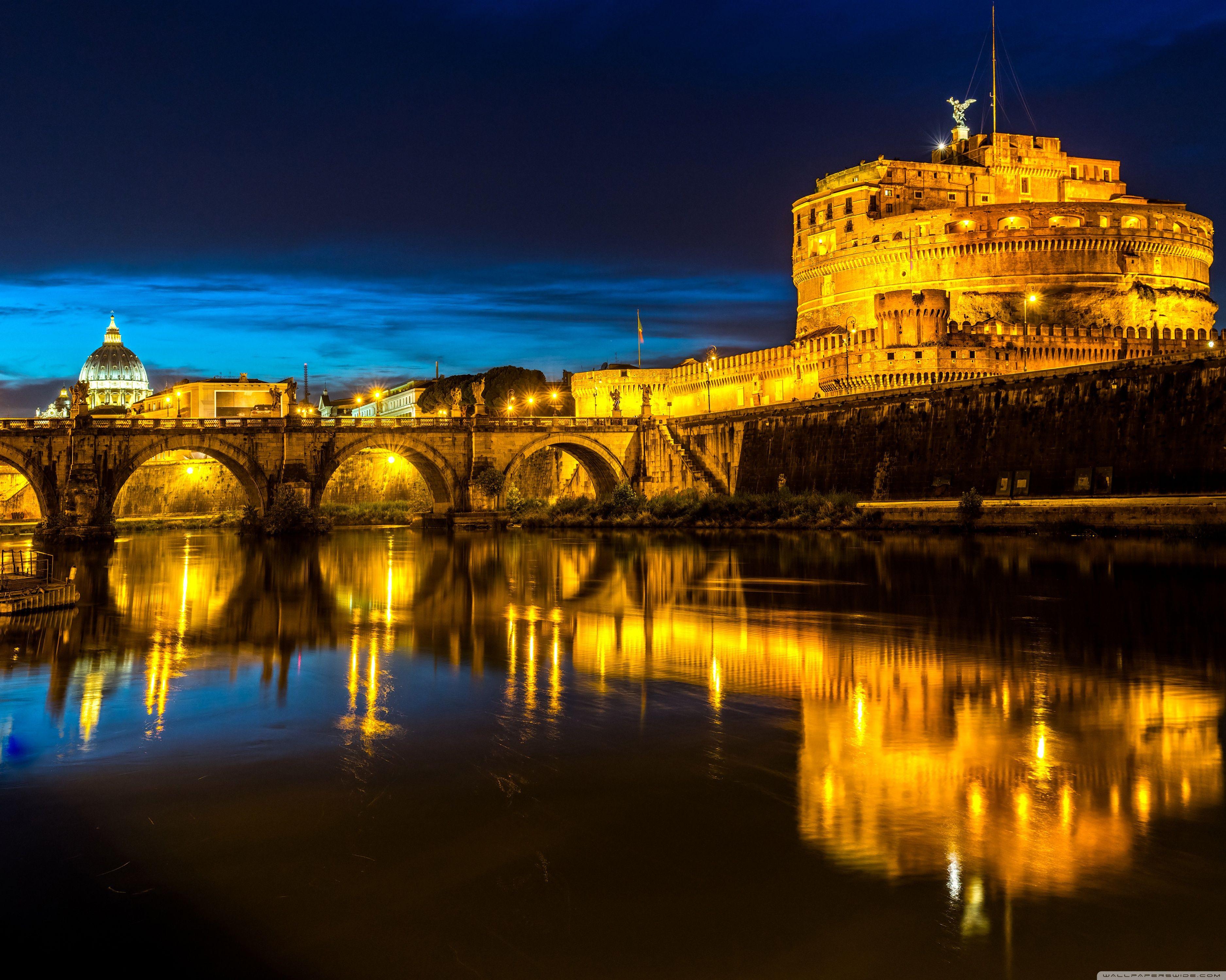 Castel Sant'Angelo Roma notturno, 3750x3000 WQXGA, Monitor Gaming