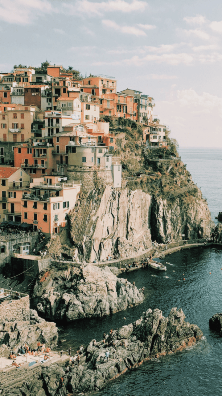 Manarola Cinque Terre scogliera, 720x1280 Full HD Verticale, iPhone