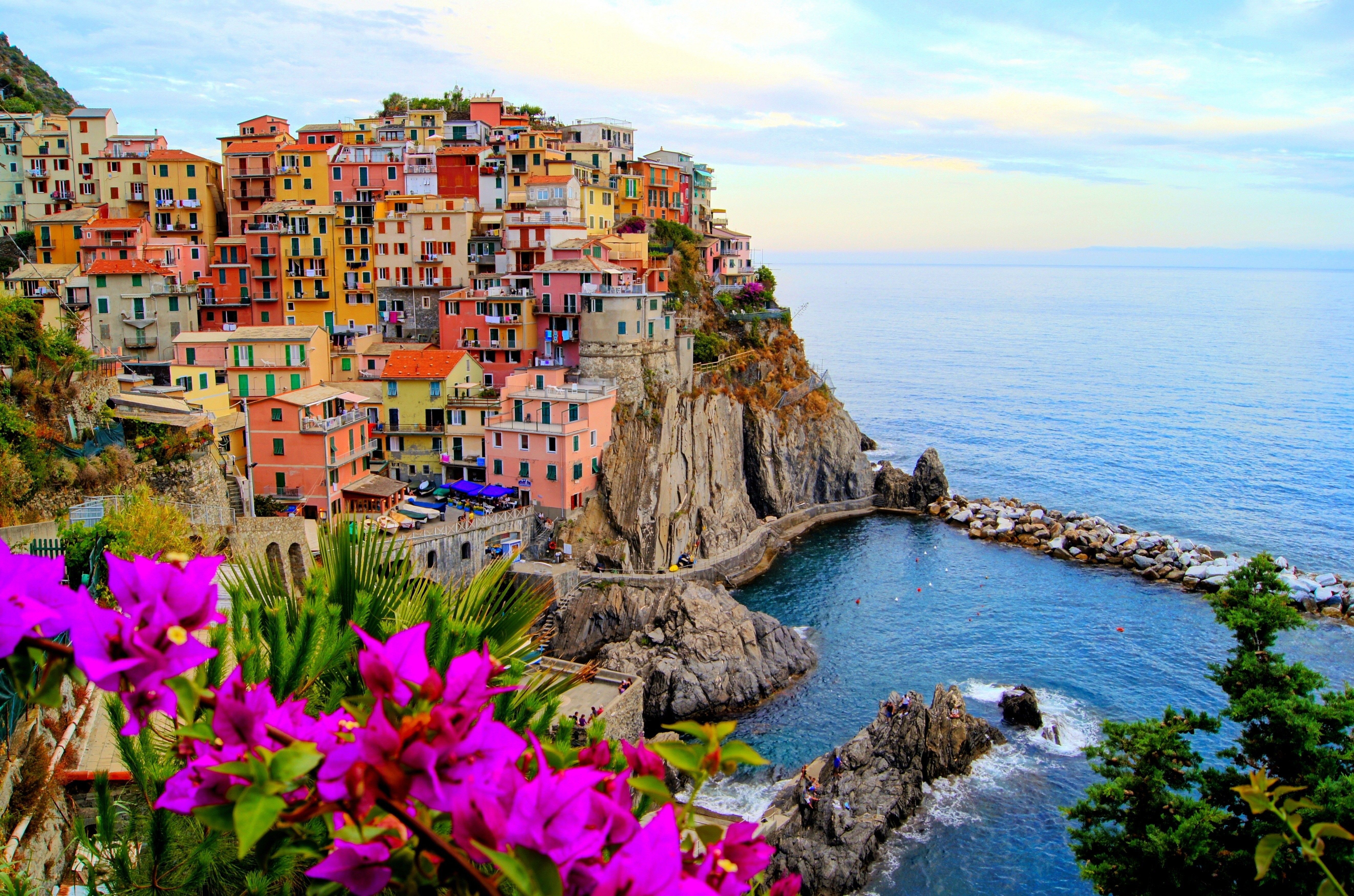 Cinque Terre case colorate mare, 5288x3500 Ultra HD, 4K TV