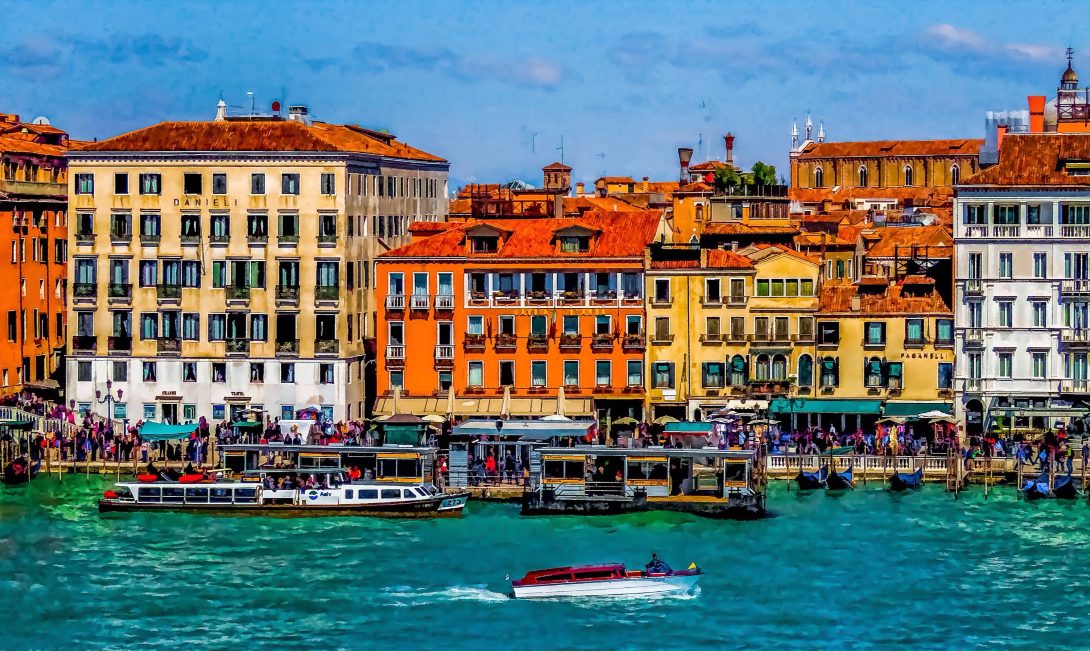 Venezia canale palazzi colorati, 3616x2160 WQXGA, Monitor Gaming