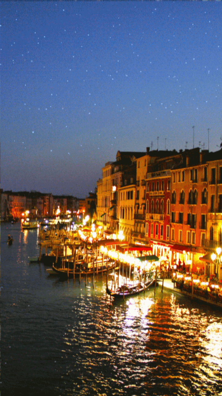Venezia canal grande notte, 720x1282 Full HD Verticale, Smartphone
