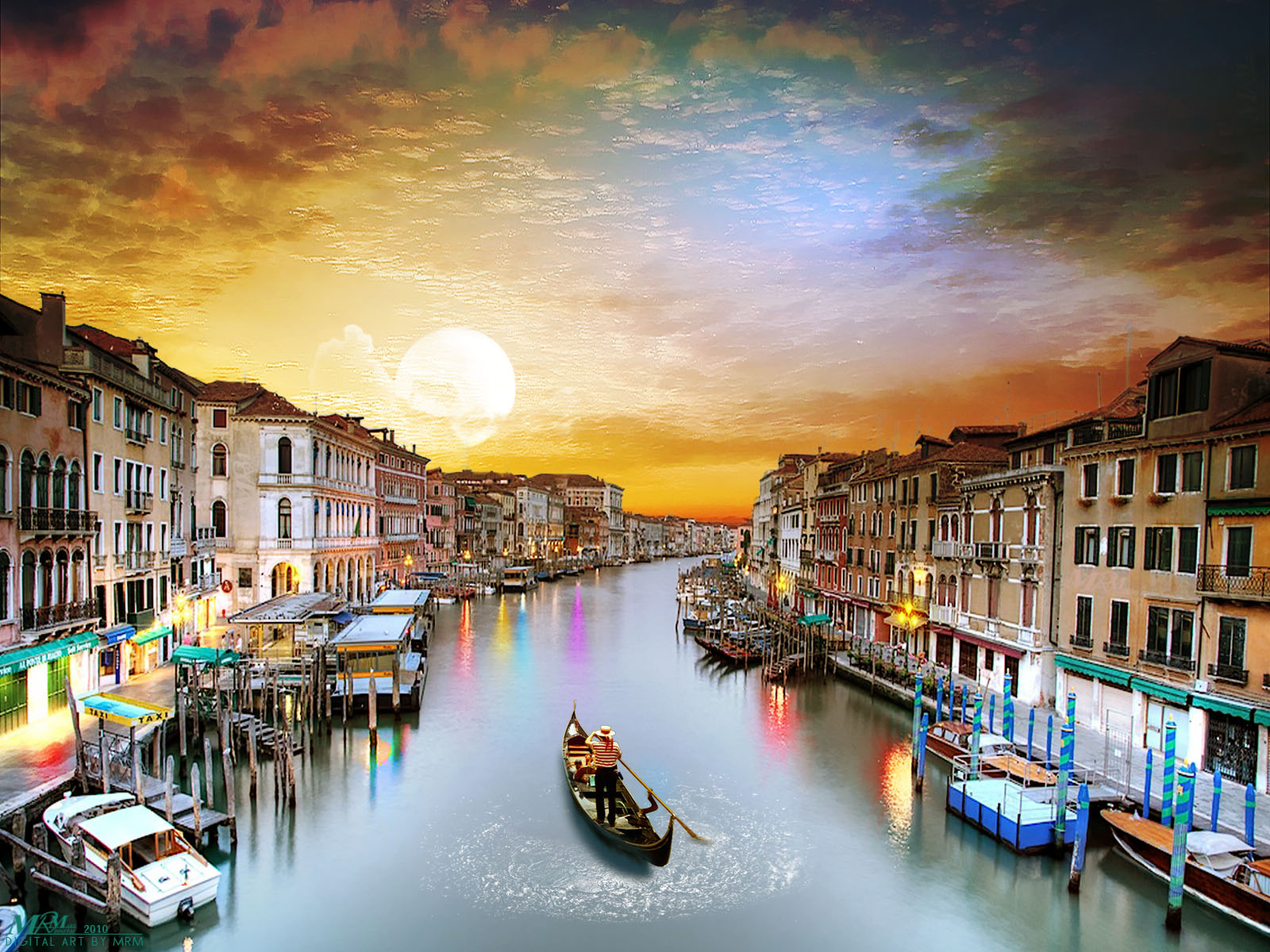 Canal Grande Venezia tramonto, 1600x1200 HD, Laptop