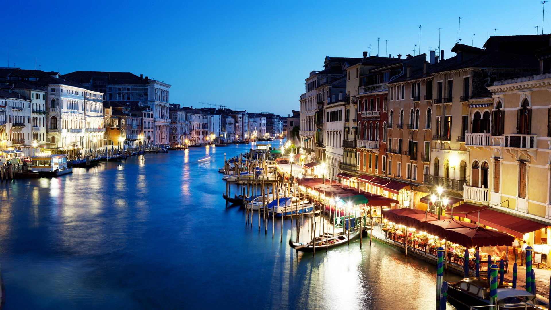 Canal Grande Venezia notte, 1920x1080 Full HD, Desktop