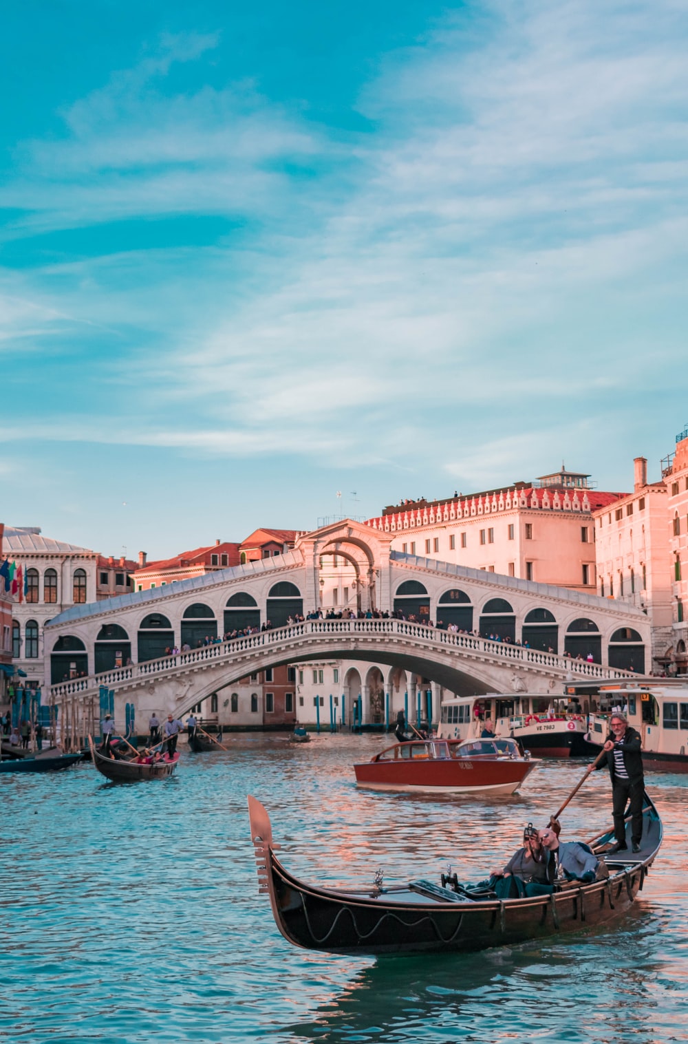 Ponte di Rialto Venezia gondole, 1000x1517 Full HD Verticale, iPhone