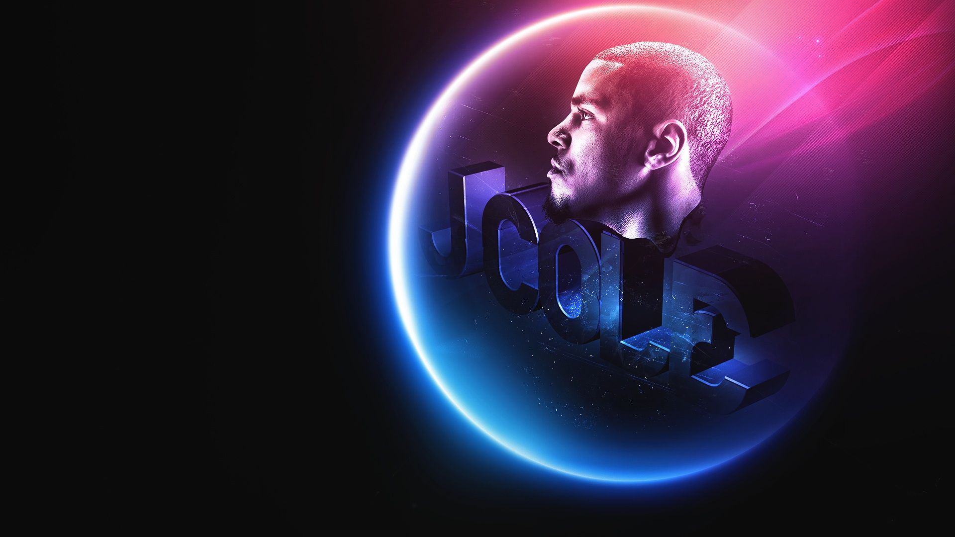J. Cole con cerchio luminoso, 1920x1080 Full HD 1080p, Desktop