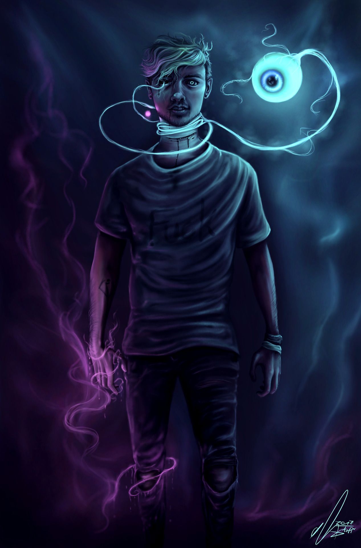 Jacksepticeye occhio luminoso, 1267x1920 Full HD Verticale, Google Pixel