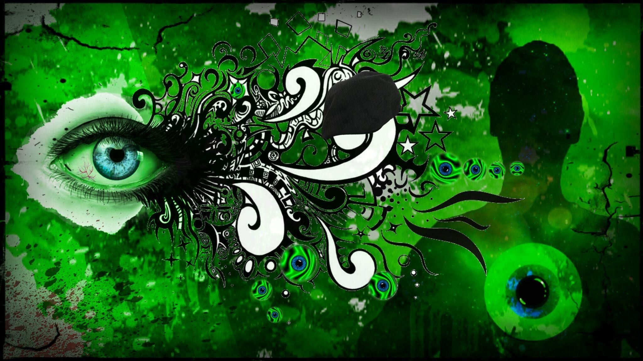 Logo occhio Jacksepticeye verde, 1920x1080 1080p, Monitor Gaming