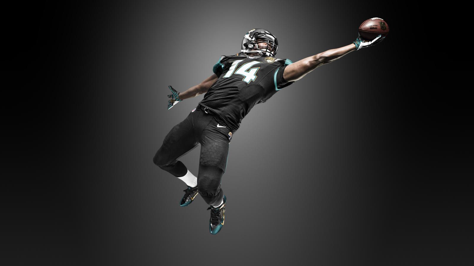 Giocatore football americano divisa nera, 1600x900 900p, Desktop