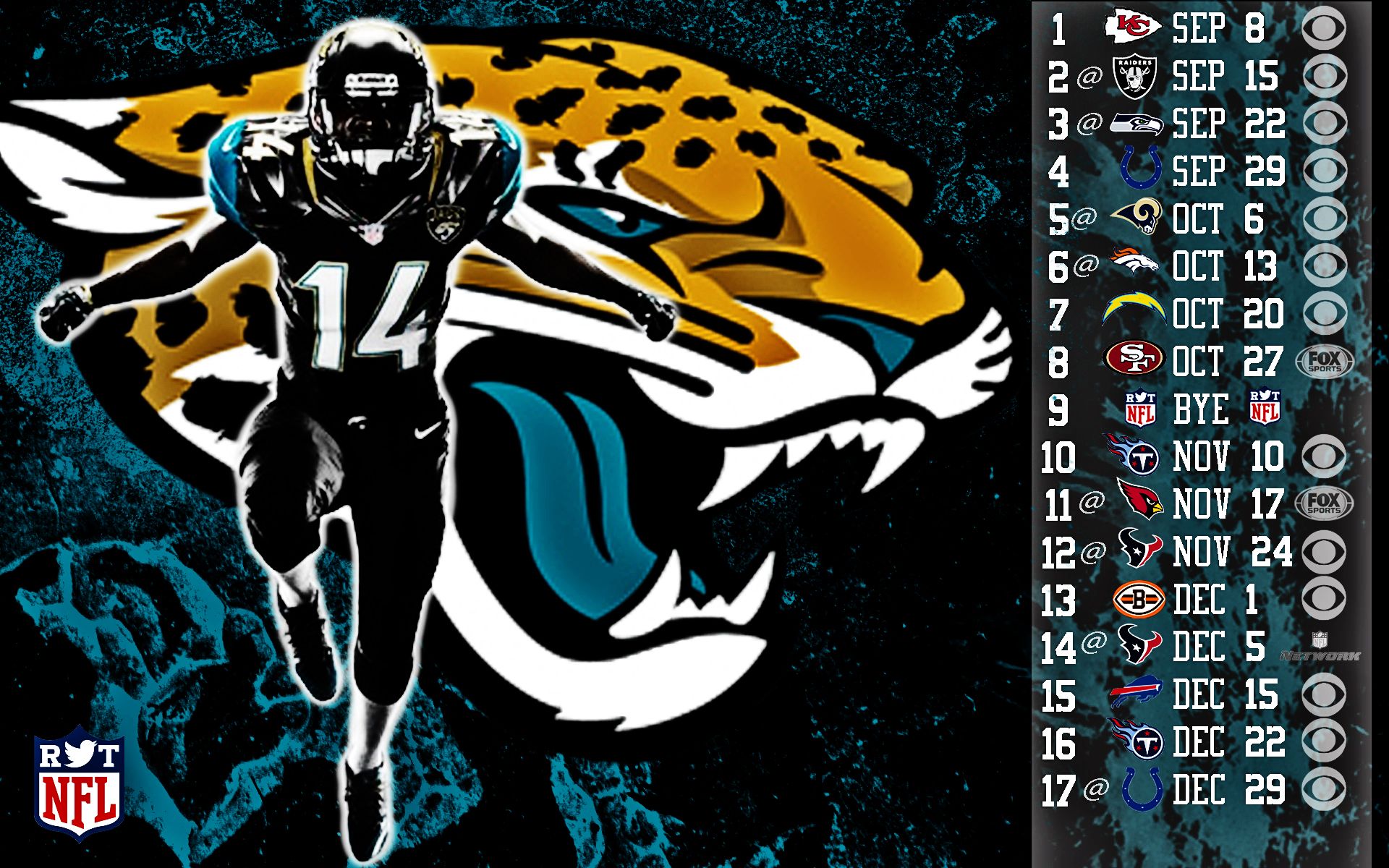 Jacksonville Jaguars calendario NFL, 1920x1200 WUXGA, iMac