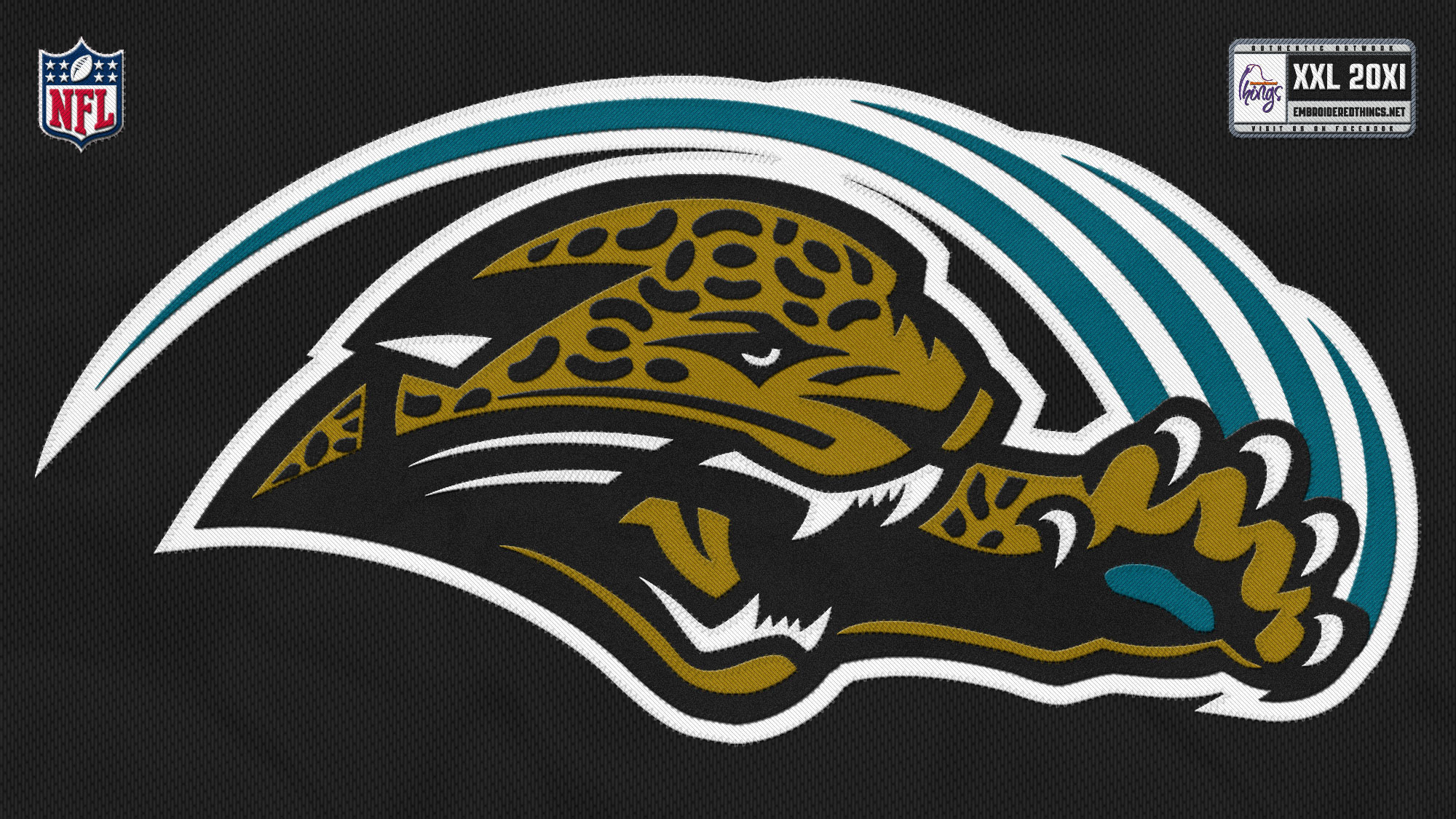 Logo Jacksonville Jaguars NFL, 2000x1125 2K, Desktop