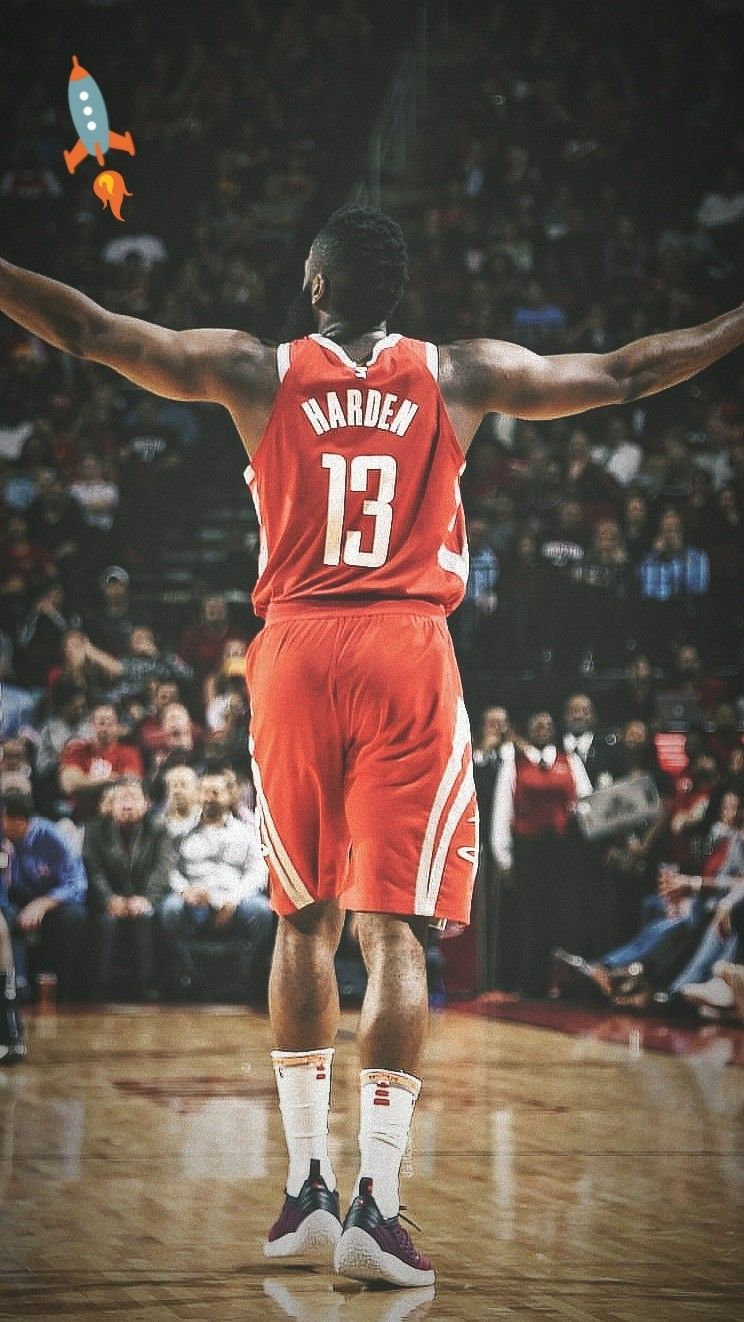 James Harden basket rossa, 744x1322 Full HD Verticale, iPhone