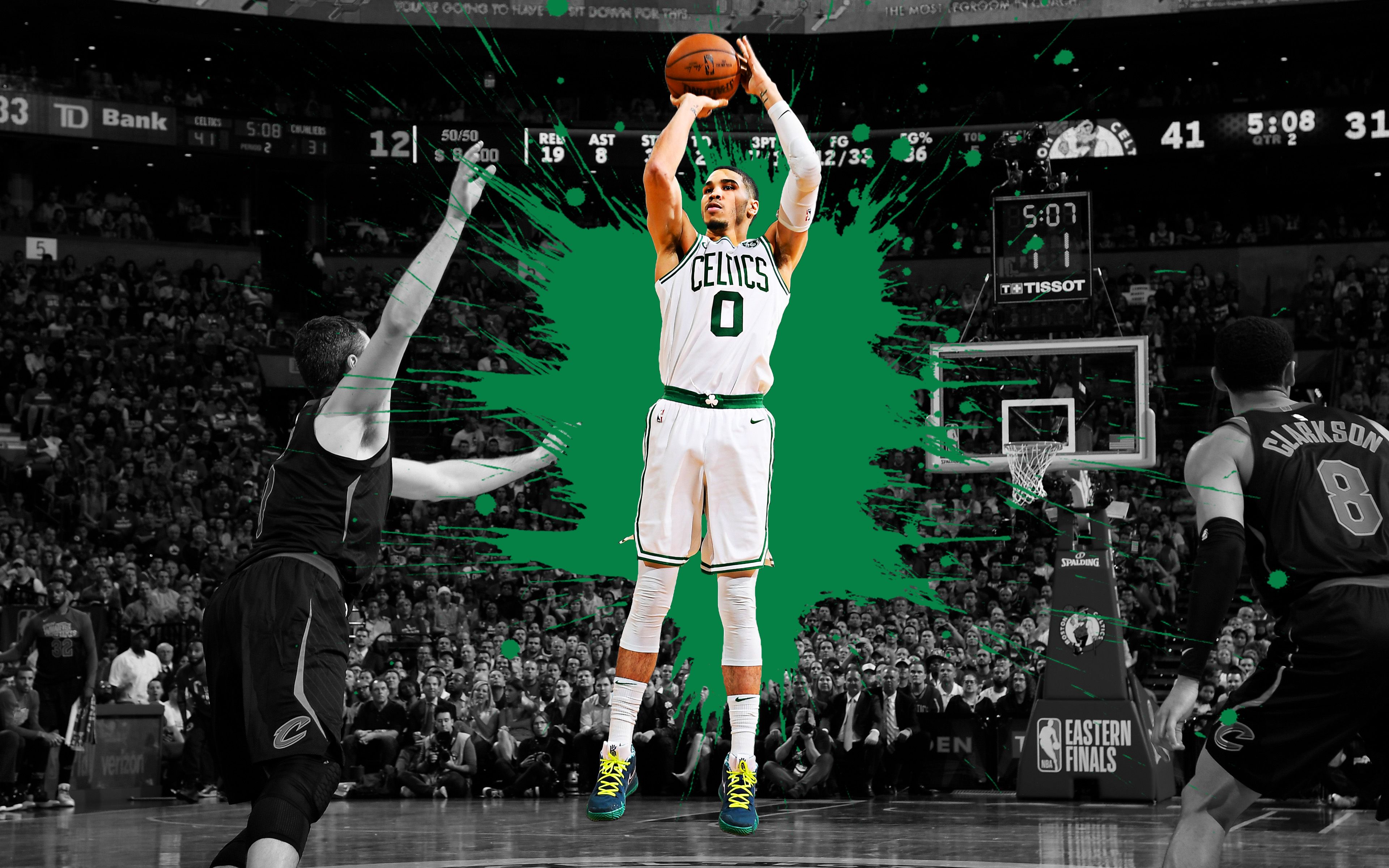Jayson Tatum tiro Celtics, 3840x2400 Ultra HD, 4K TV