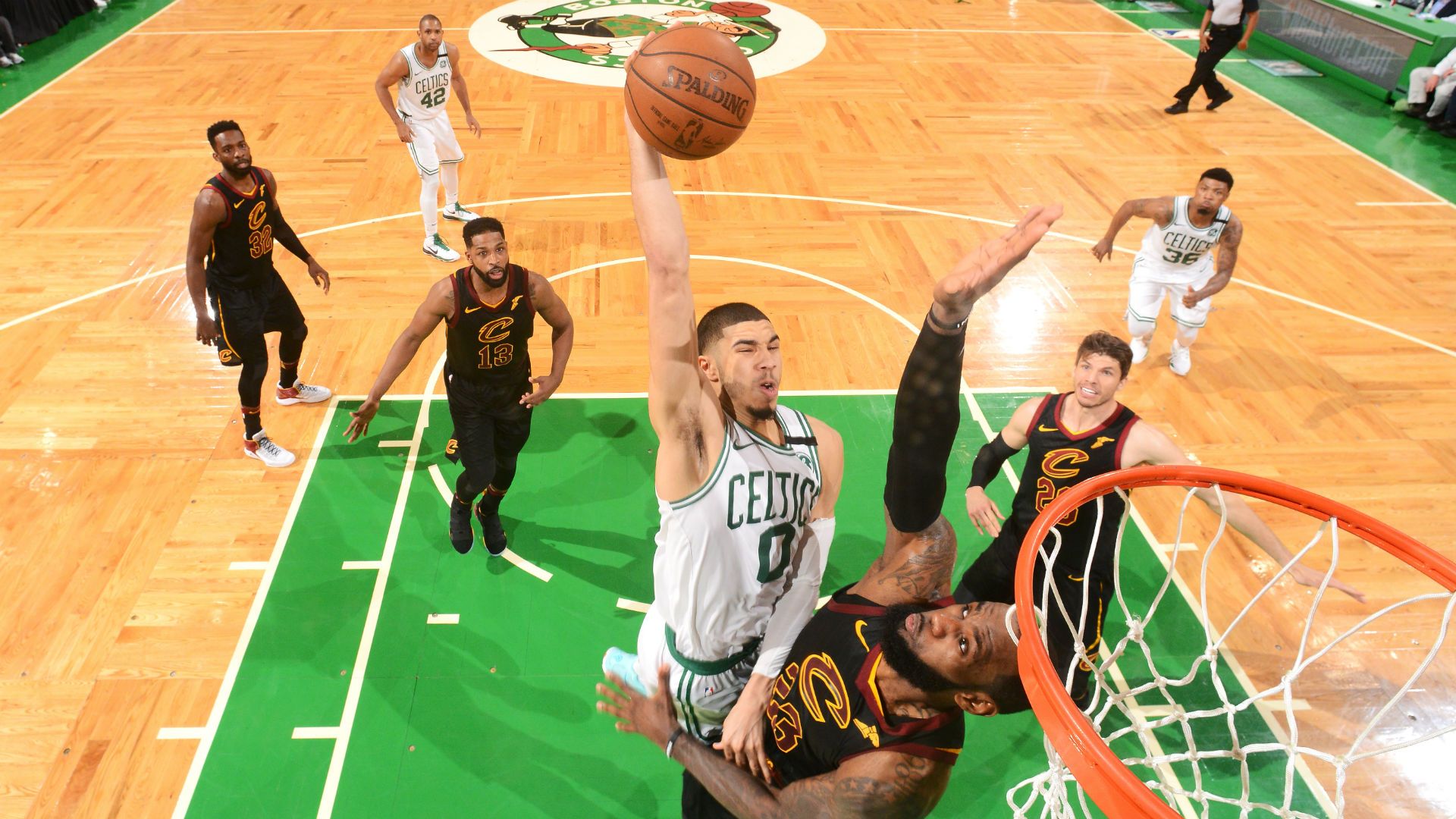 Giocatore Celtics schiaccia canestro, 1920x1080 1080p, Desktop