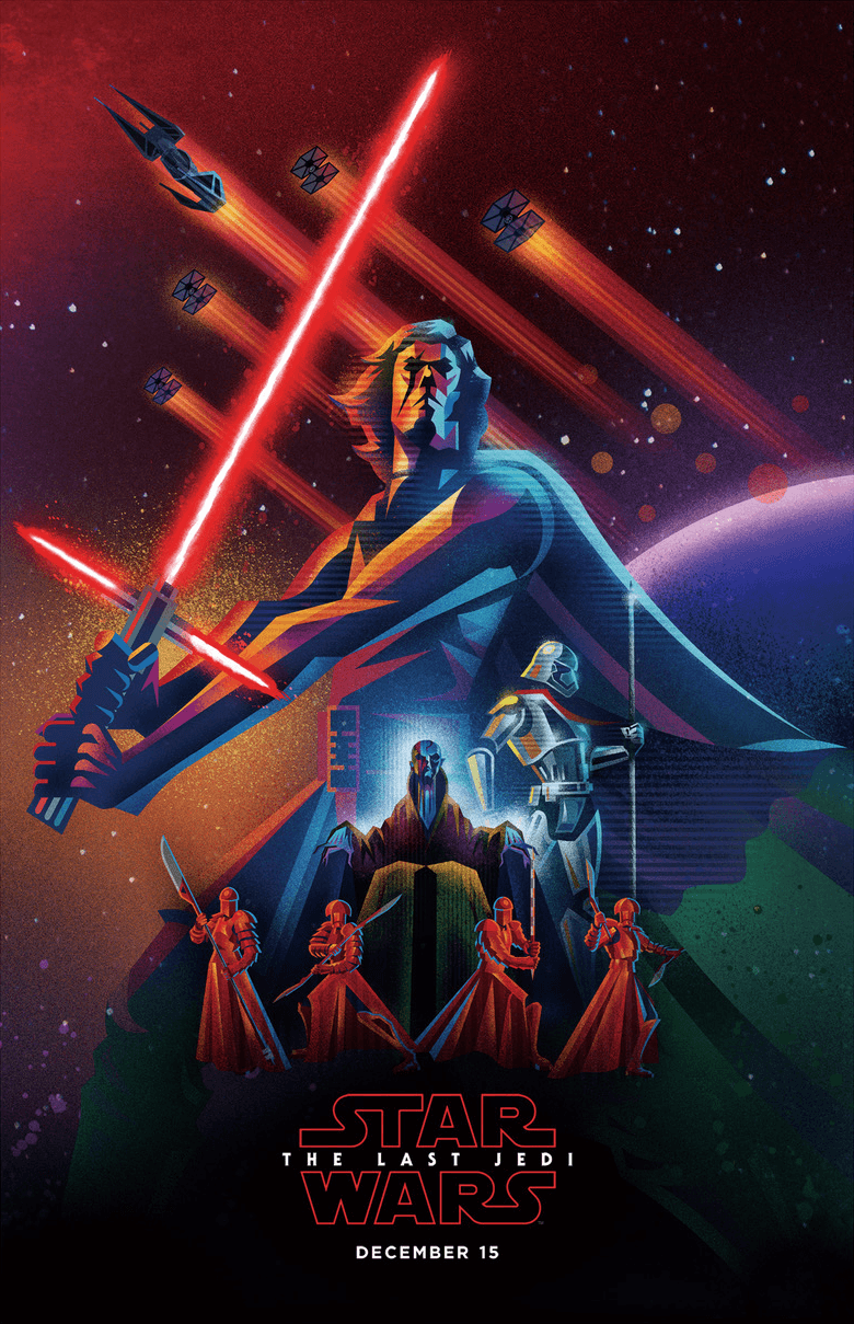 Poster Star Wars personaggi illustrati, 780x1209 Verticale, iPhone