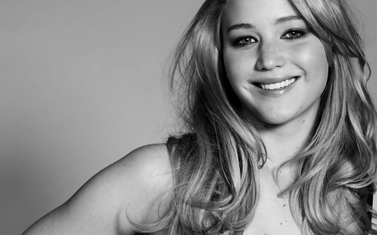 Jennifer Lawrence bianco e nero, 1280x800 720p, PC