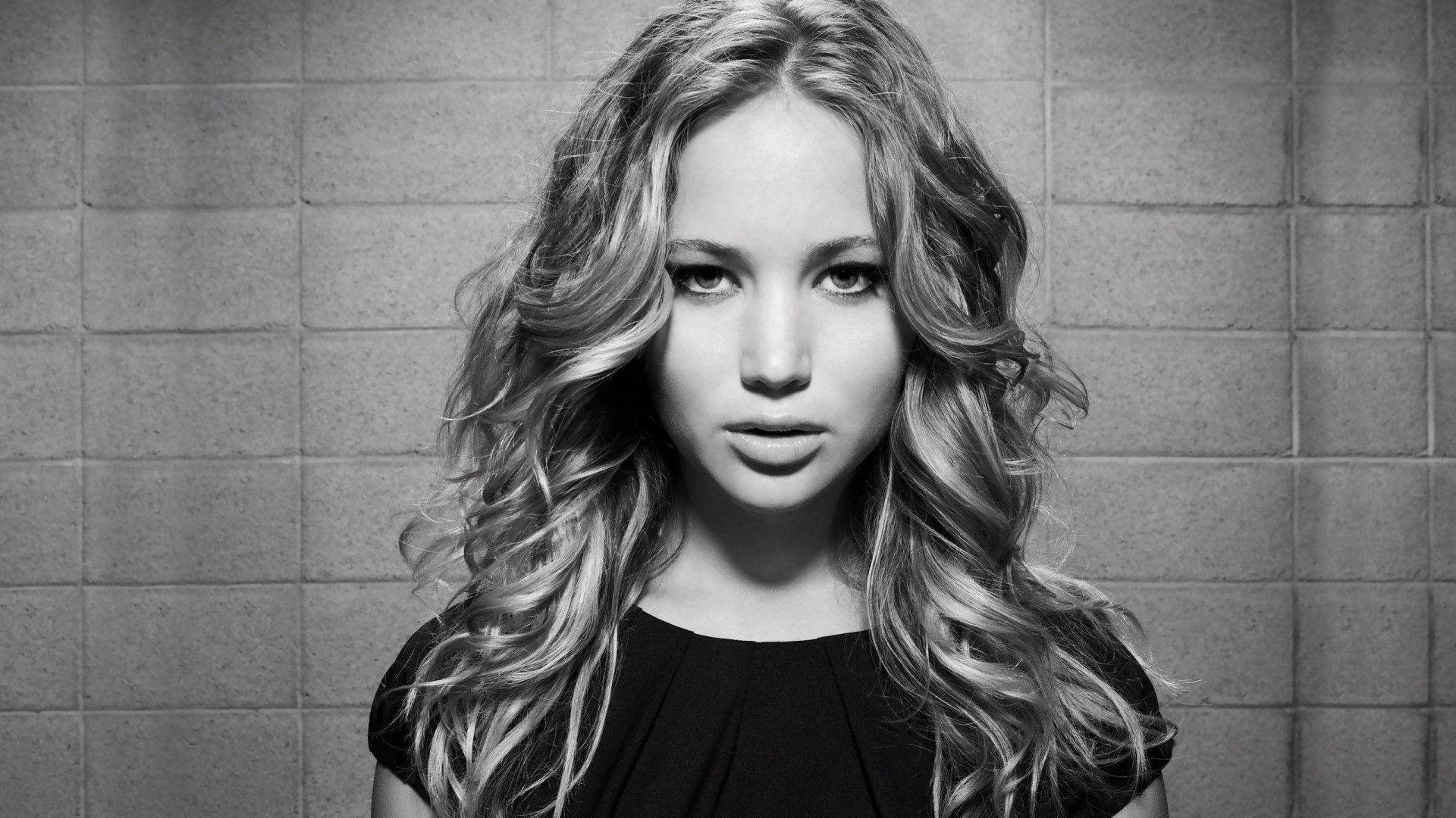 Jennifer Lawrence ritratto bianco e nero, 1920x1080 Full HD, Desktop