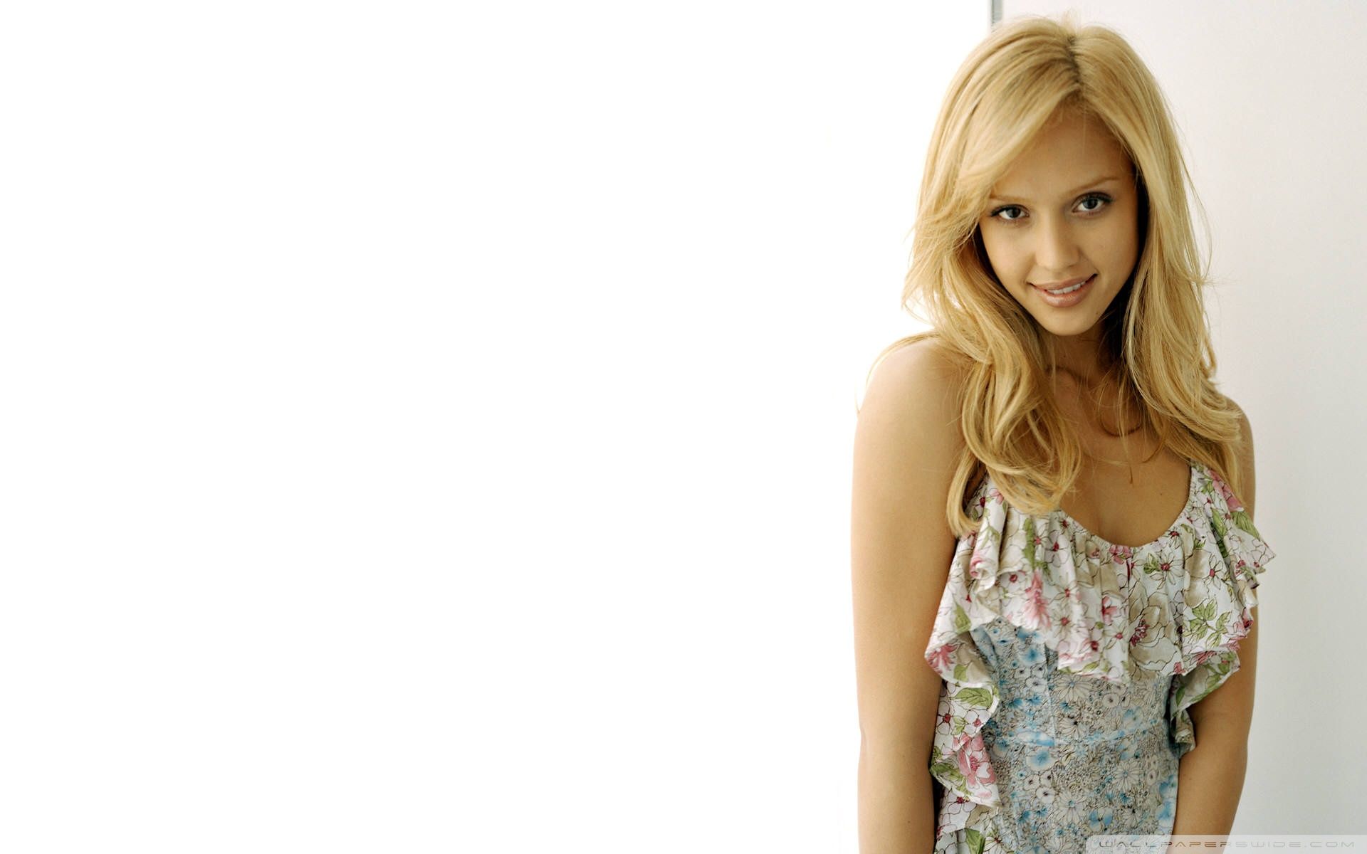 Jessica Alba ritratto abito floreale, 1920x1200 WUXGA, Laptop