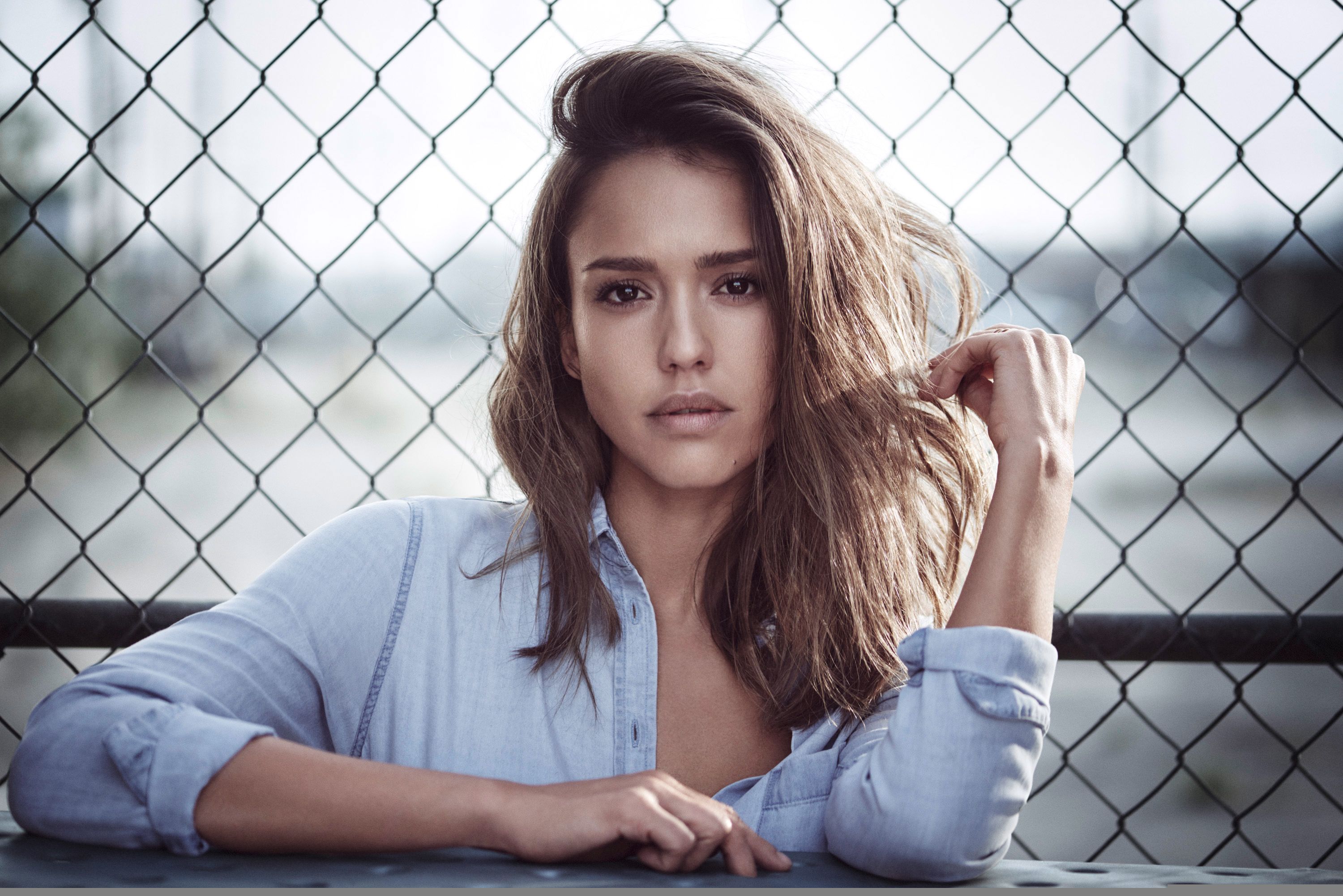 Jessica Alba, camicia denim, Sin City, 3000x2002 WQXGA, PC