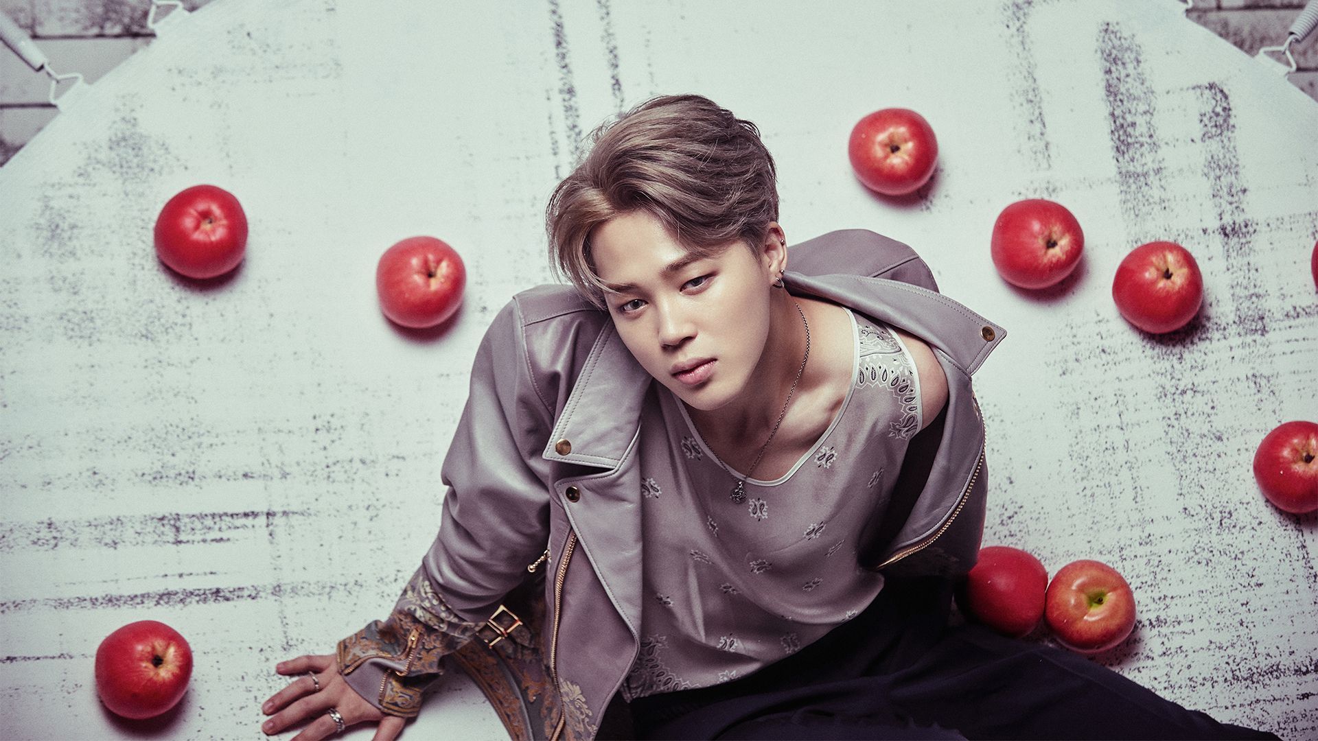 Jimin BTS con mele rosse, gruppo K-pop, 1920x1080 1080p, PC Desktop