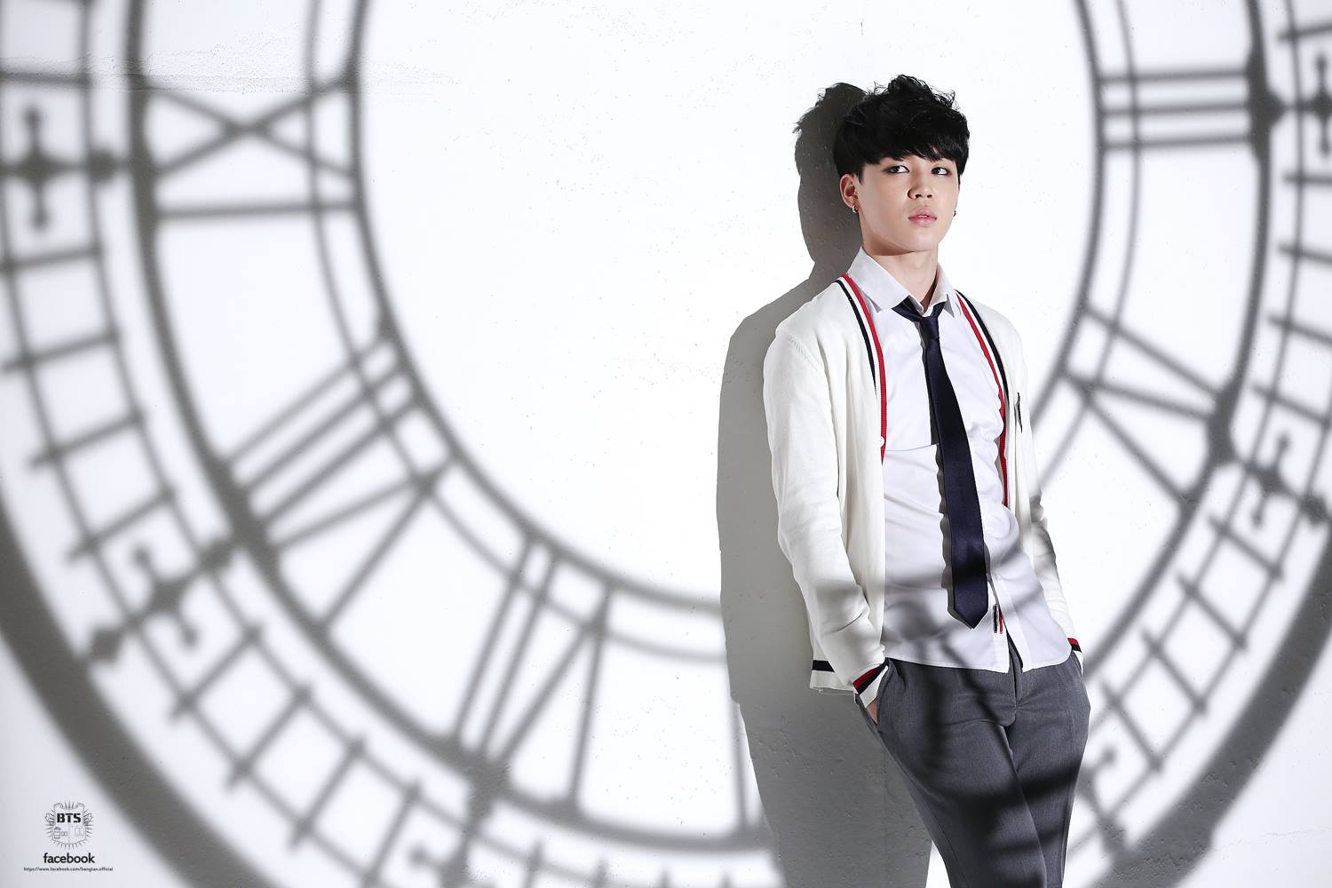 Jimin BTS con orologio sfondo, 1500x1000 HD, Desktop