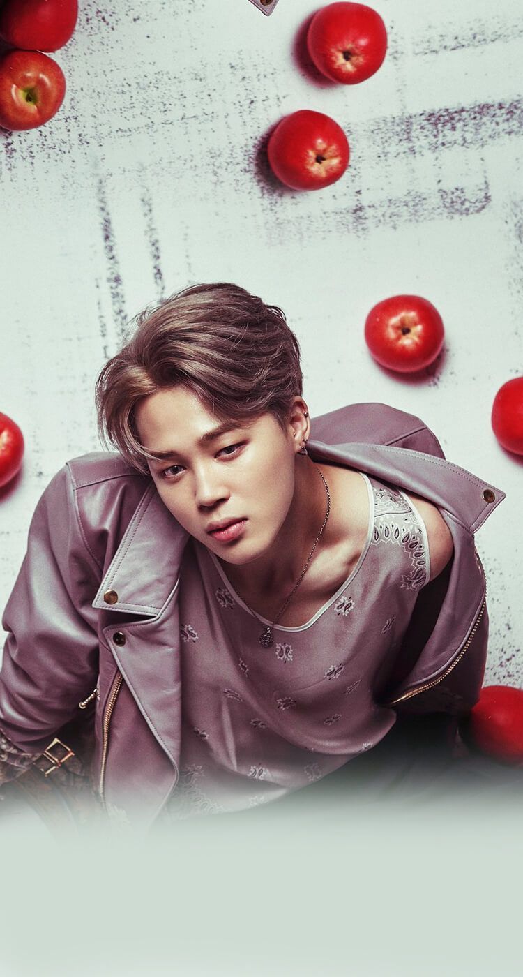Jimin BTS con mele rosse, 750x1400 Verticale, Mobile