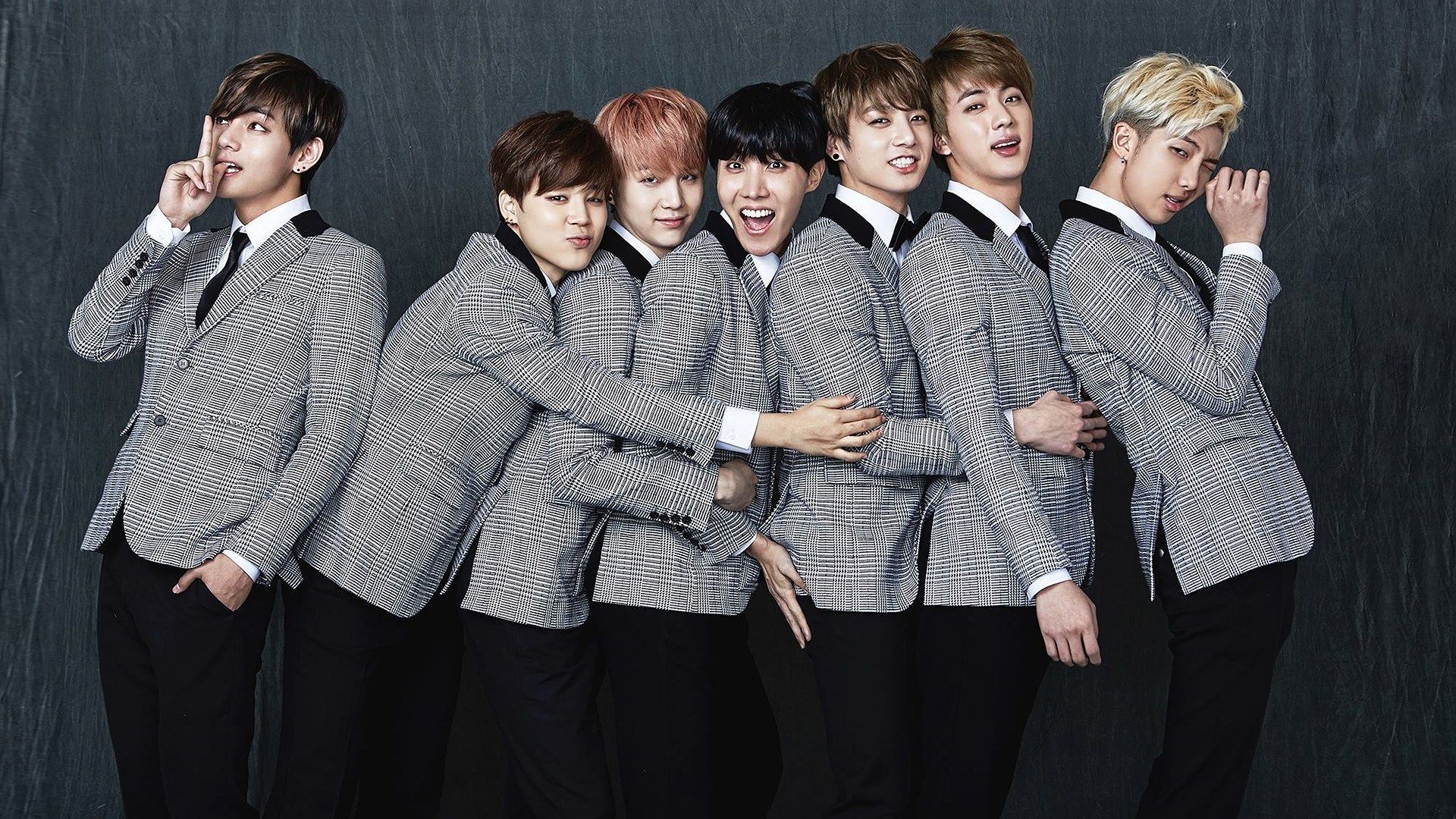 Gruppo BTS in giacca grigia, 1920x1080 Full HD 1080p, PC