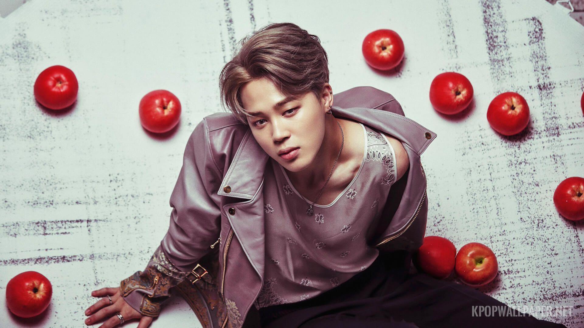 Jimin BTS con mele rosse, 1920x1080 Full HD 1080p, Desktop