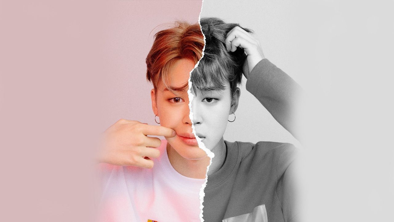 Jimin ritratto bicolore, 1280x723 HD, Desktop