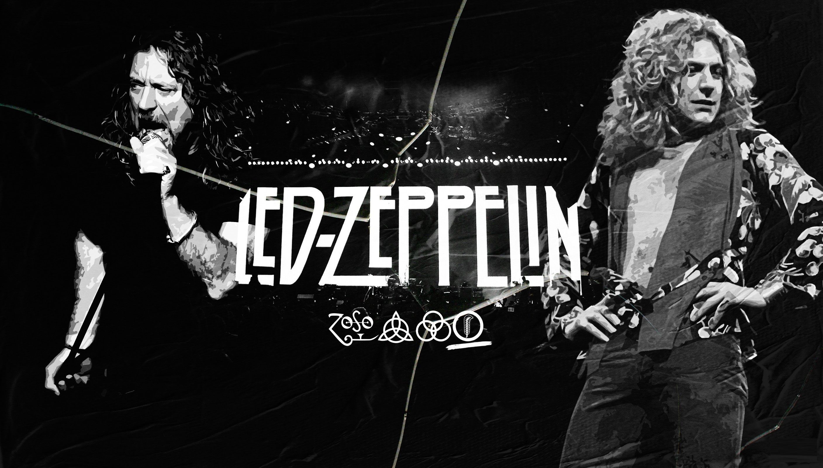 Led Zeppelin banda bianco nero, 2816x1600 2K+, Laptop