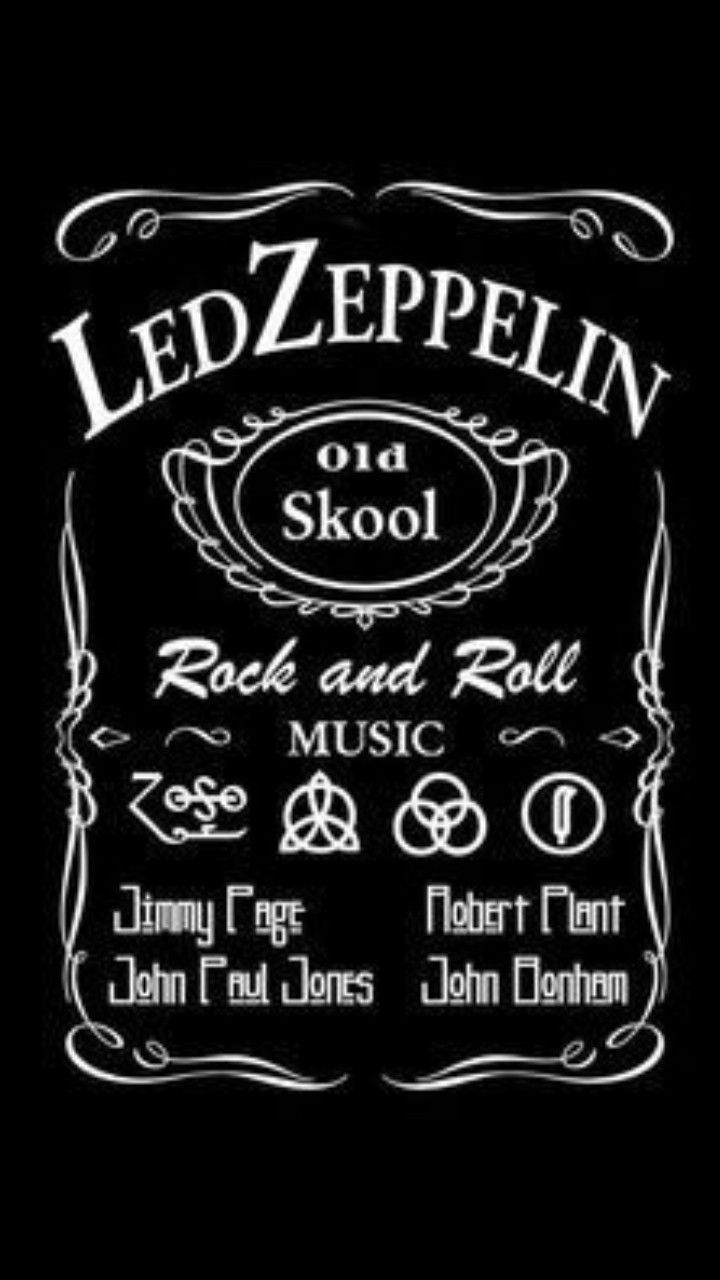 Logo Led Zeppelin stile Jack Daniel's, 720x1280 Verticale, Mobile