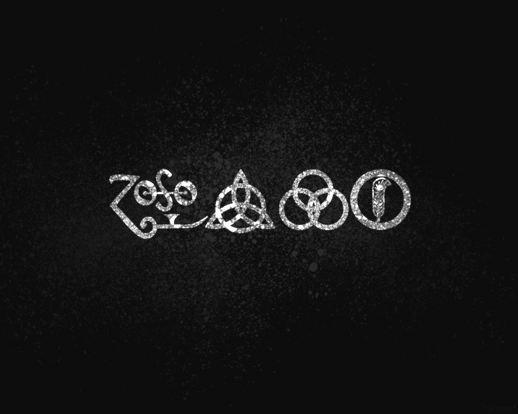 Simboli Led Zeppelin sfondo nero, 1024x819 HD, Laptop