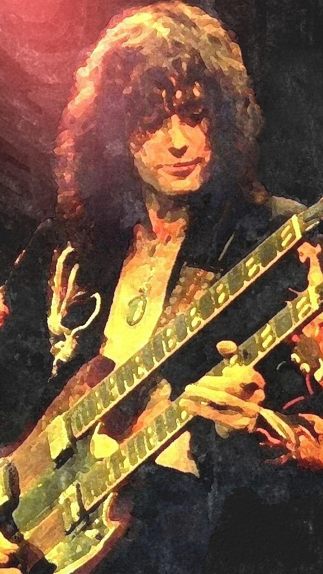 Jimmy Page con chitarra, 1080x1920 Full HD Verticale, iPhone