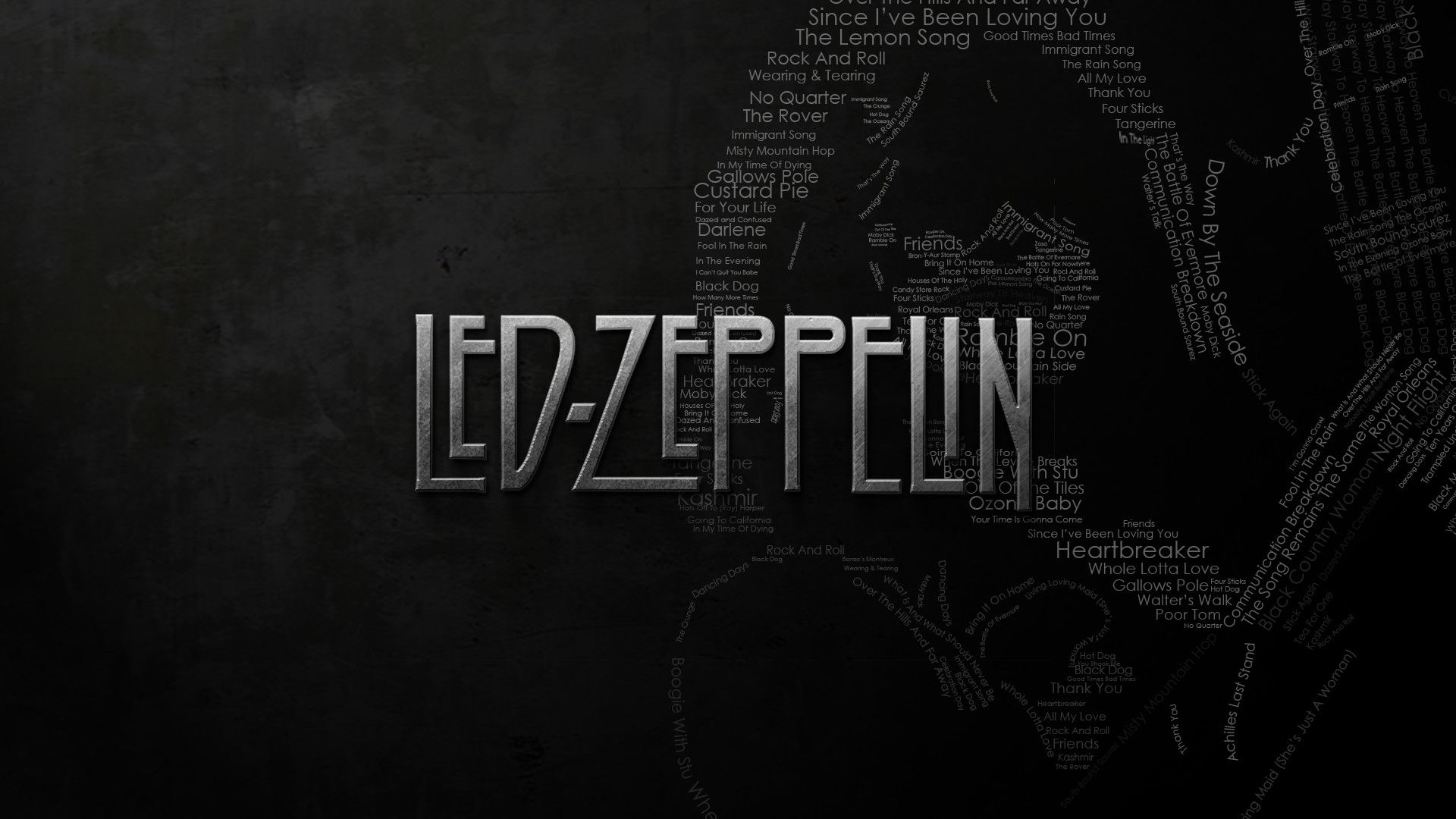 Logo Led Zeppelin scuro, 1920x1080 Full HD, PC Desktop