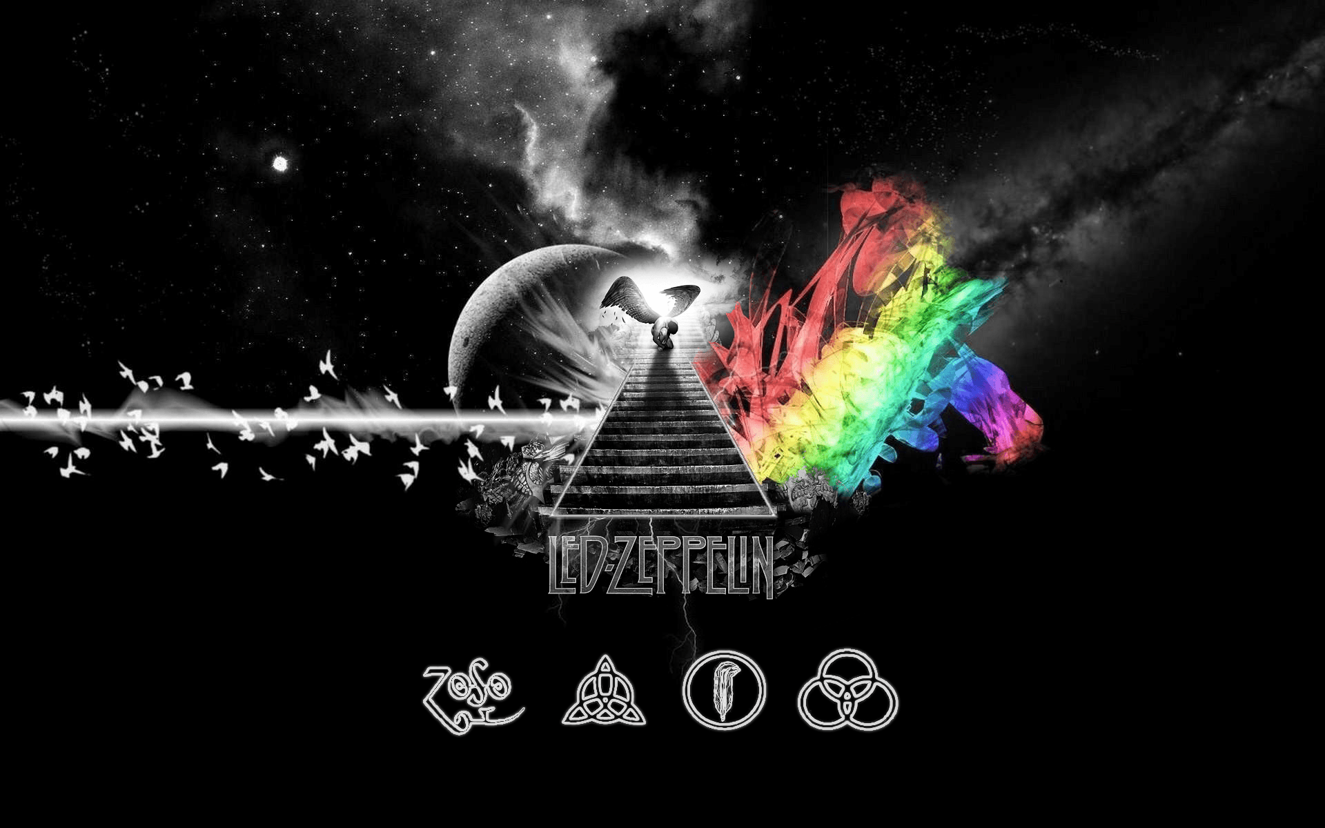 Led Zeppelin scala arcobaleno spazio, 1920x1200 Full HD+ WUXGA, PC