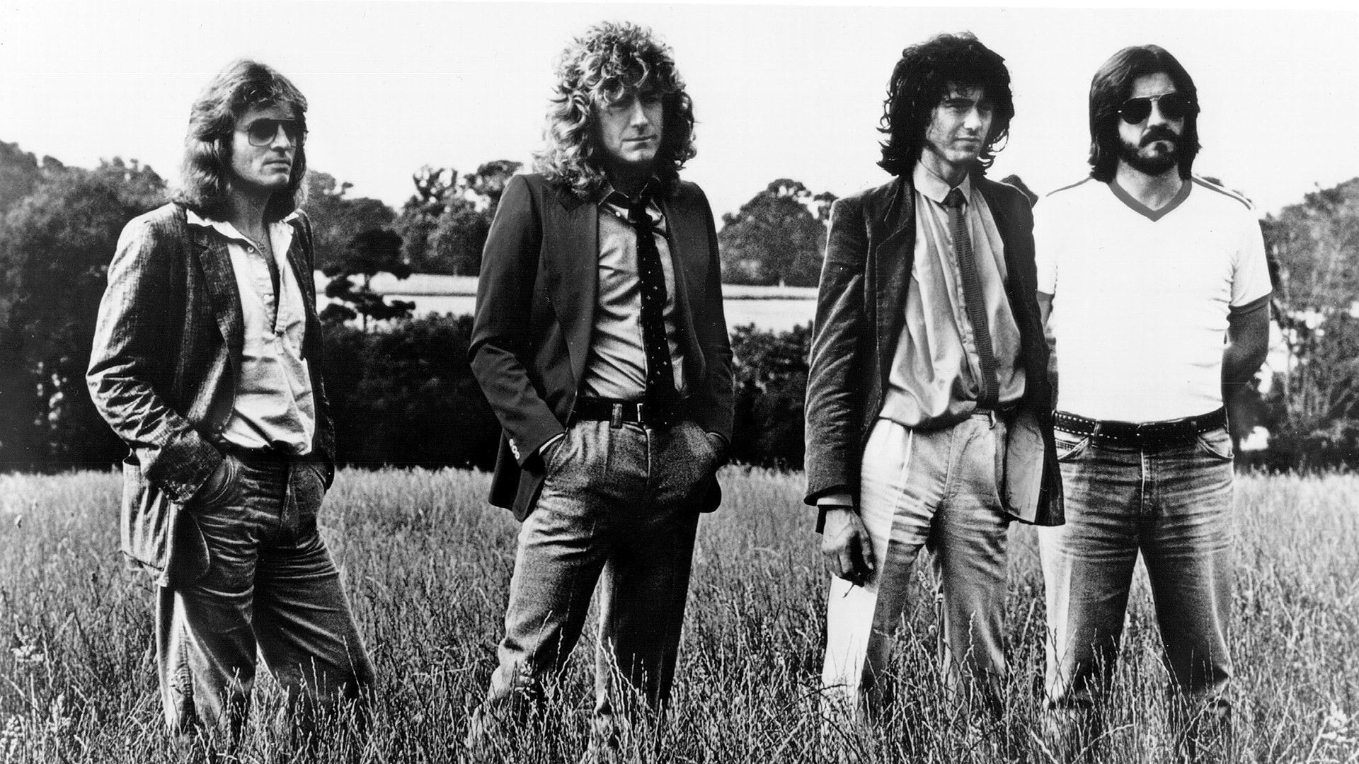 Led Zeppelin gruppo bianco e nero, 1920x1080 Full HD 1080p, Laptop