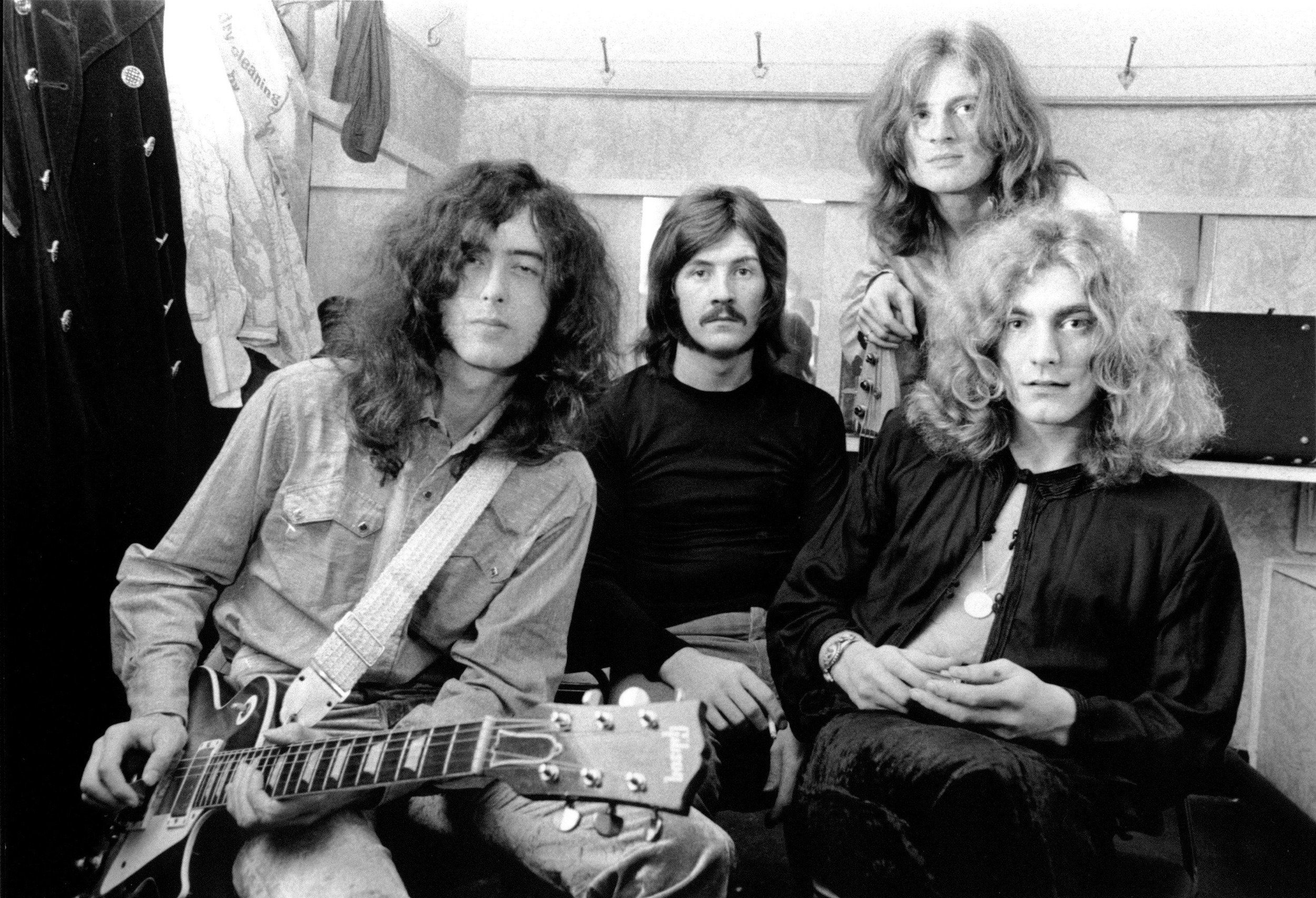Led Zeppelin band bianco e nero, rock, 2500x1705 Hi-Res, Desktop
