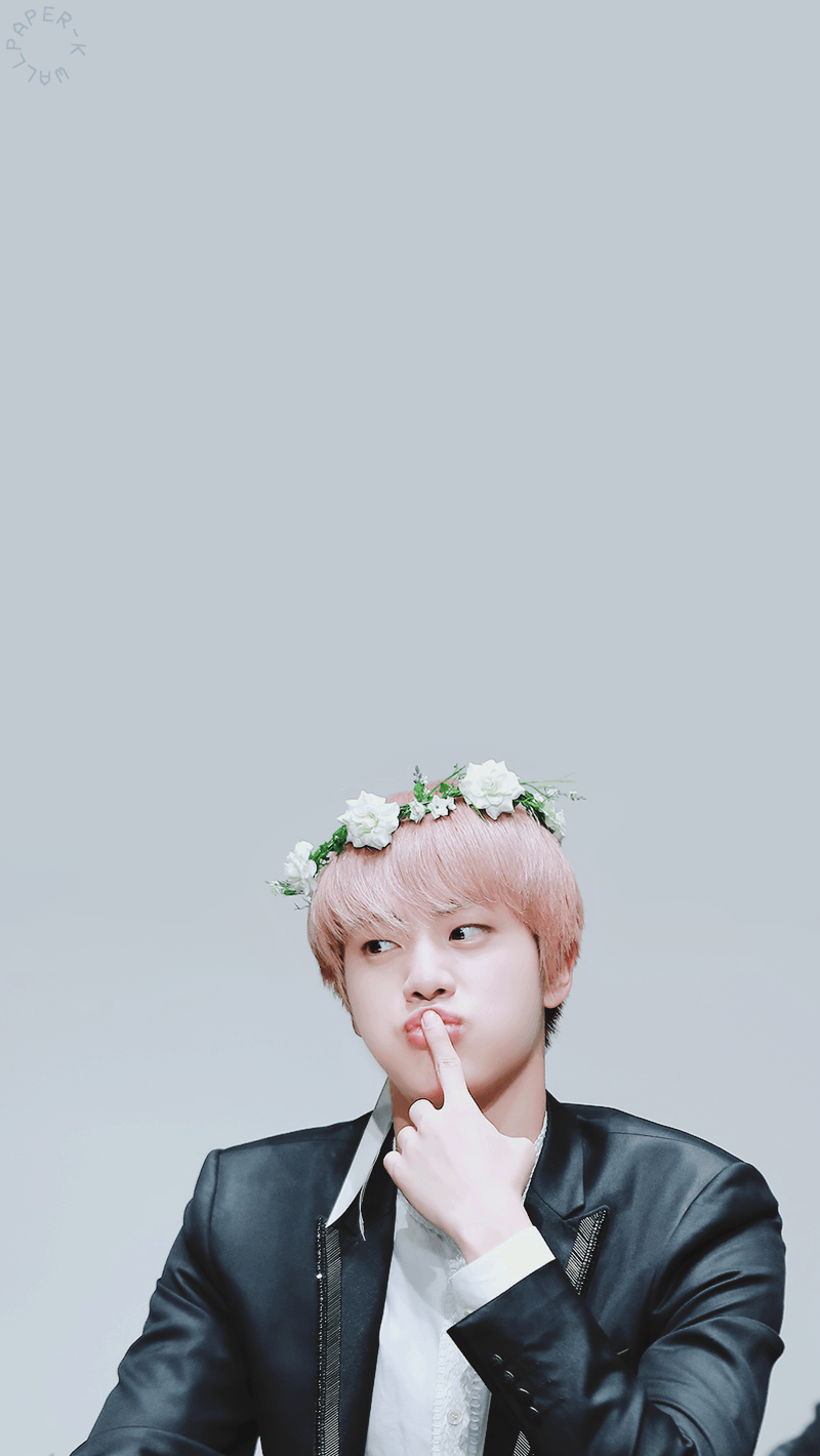 Jin BTS corona di fiori, 800x1420 Verticale, Telefono