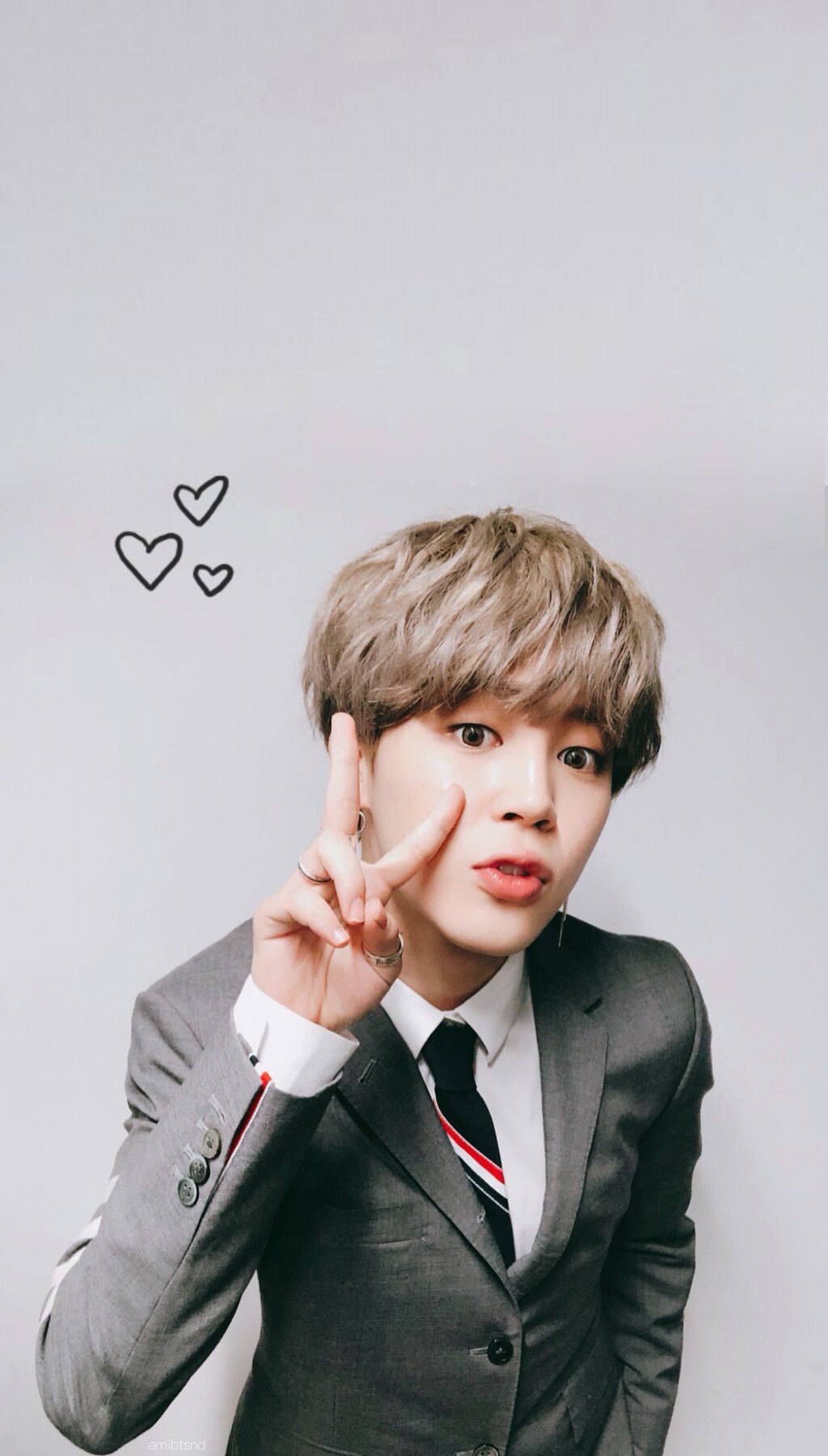 Idolo Jin BTS con cuori, 1024x1800 Full HD Verticale, Google Pixel