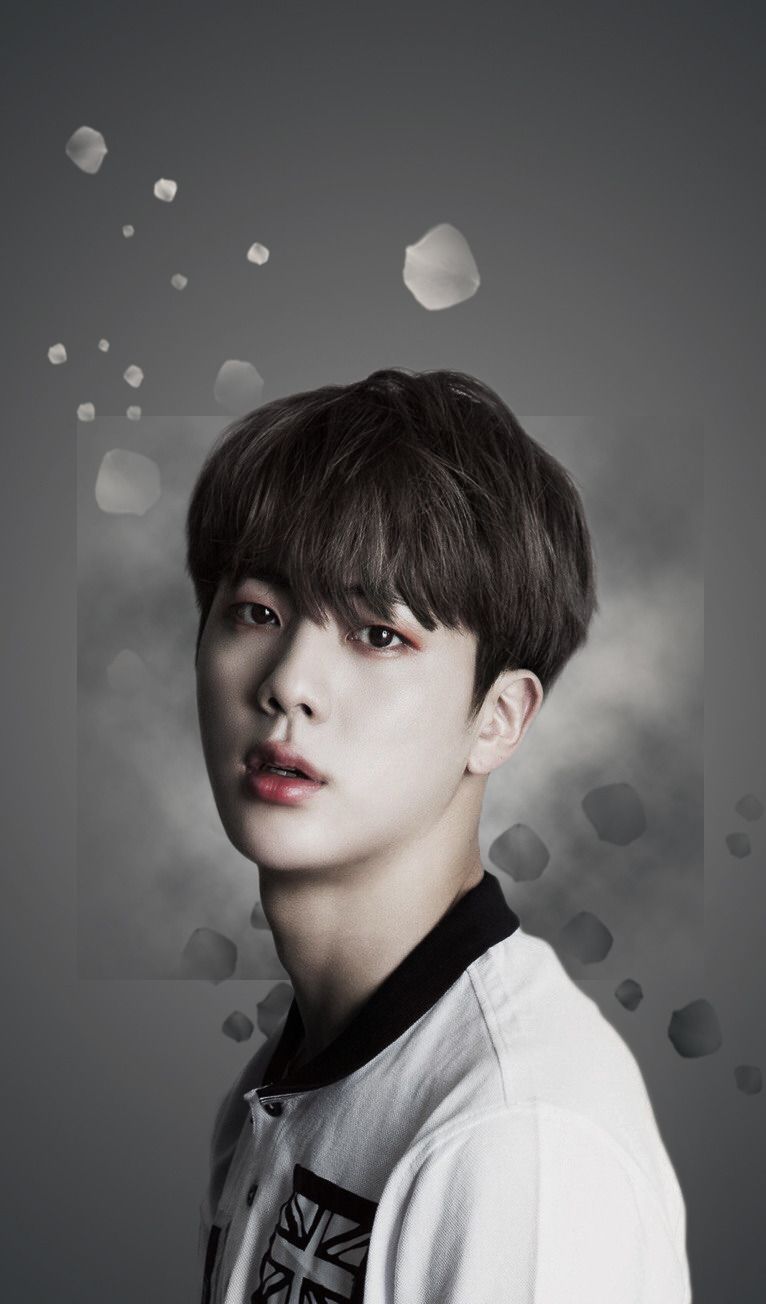 Jin BTS ritratto grigio, 766x1304 Full HD Verticale, iPhone