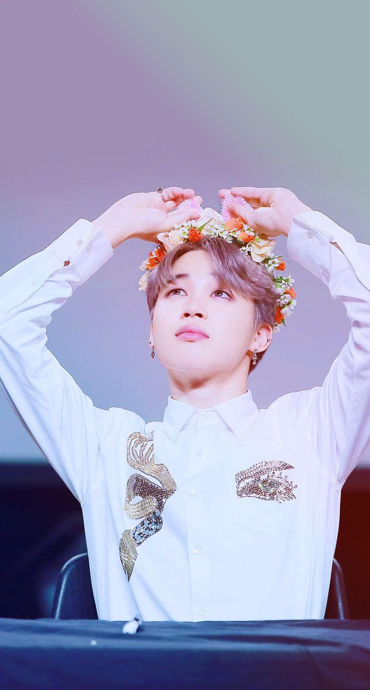 Jin BTS corona di fiori, gruppo K-pop, 750x1400 Verticale, Mobile