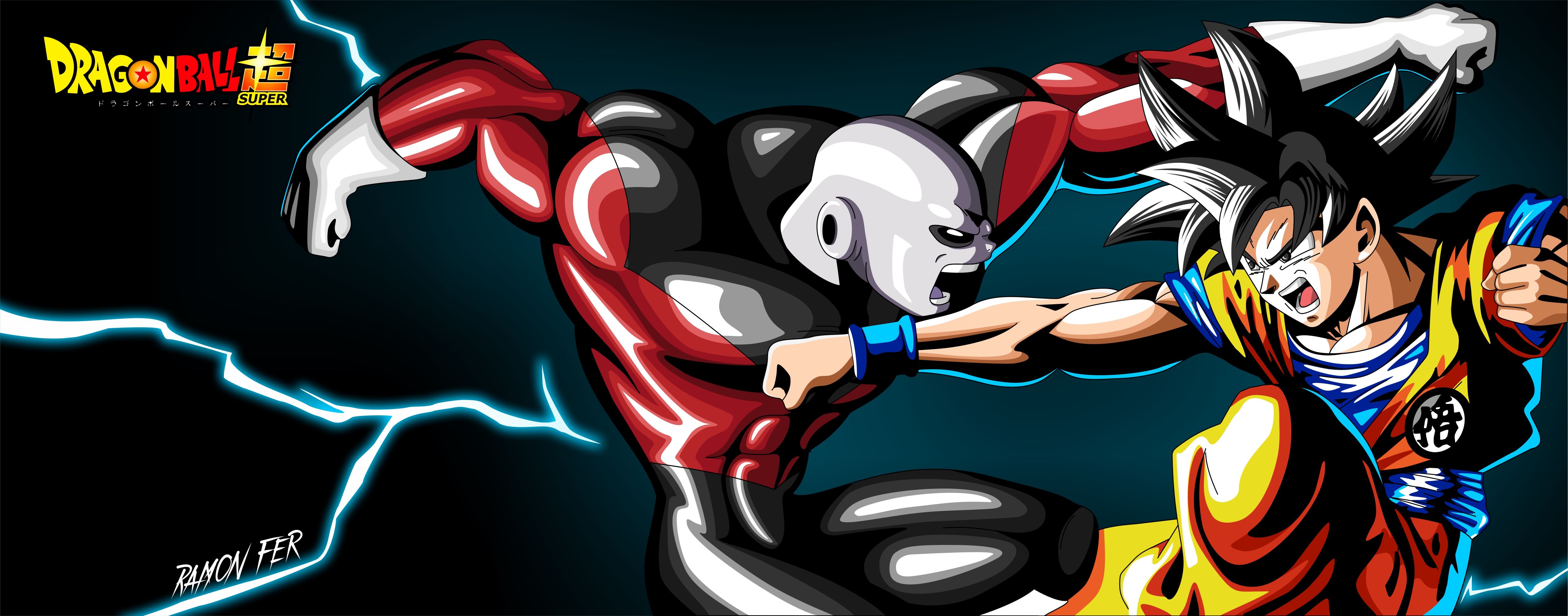 Jiren contro Goku Ultra Instinct, 10680x6016 4K Ultra HD, Monitor 4K